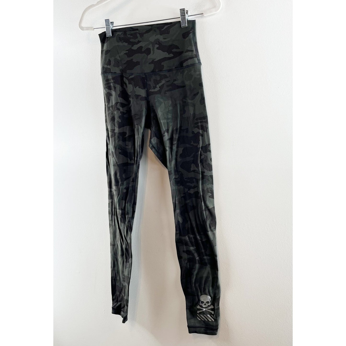 Lululemon Align Pull On High Waisted Running Leggings Pants Green Black Camo 6