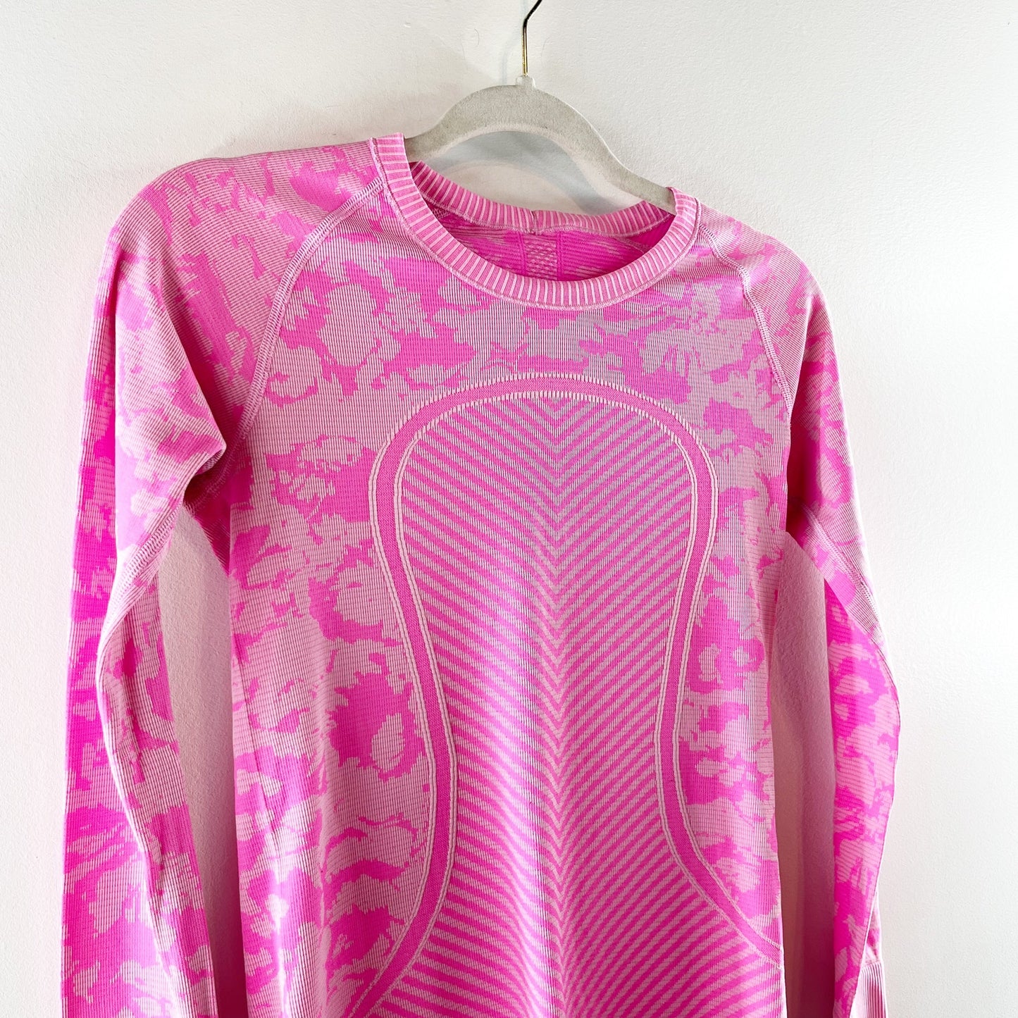 Lululemon Swiftly Tech Long Sleeve Crew Heathered Raspberry Glo Light Pink 6