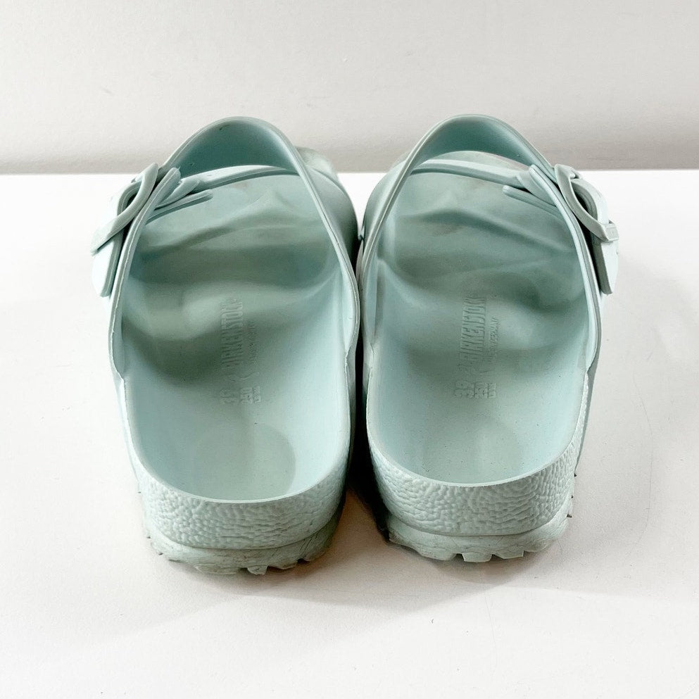 Birkenstock Essentials Arizona EVA Double Buckle Slide Sandals Surf Green 39