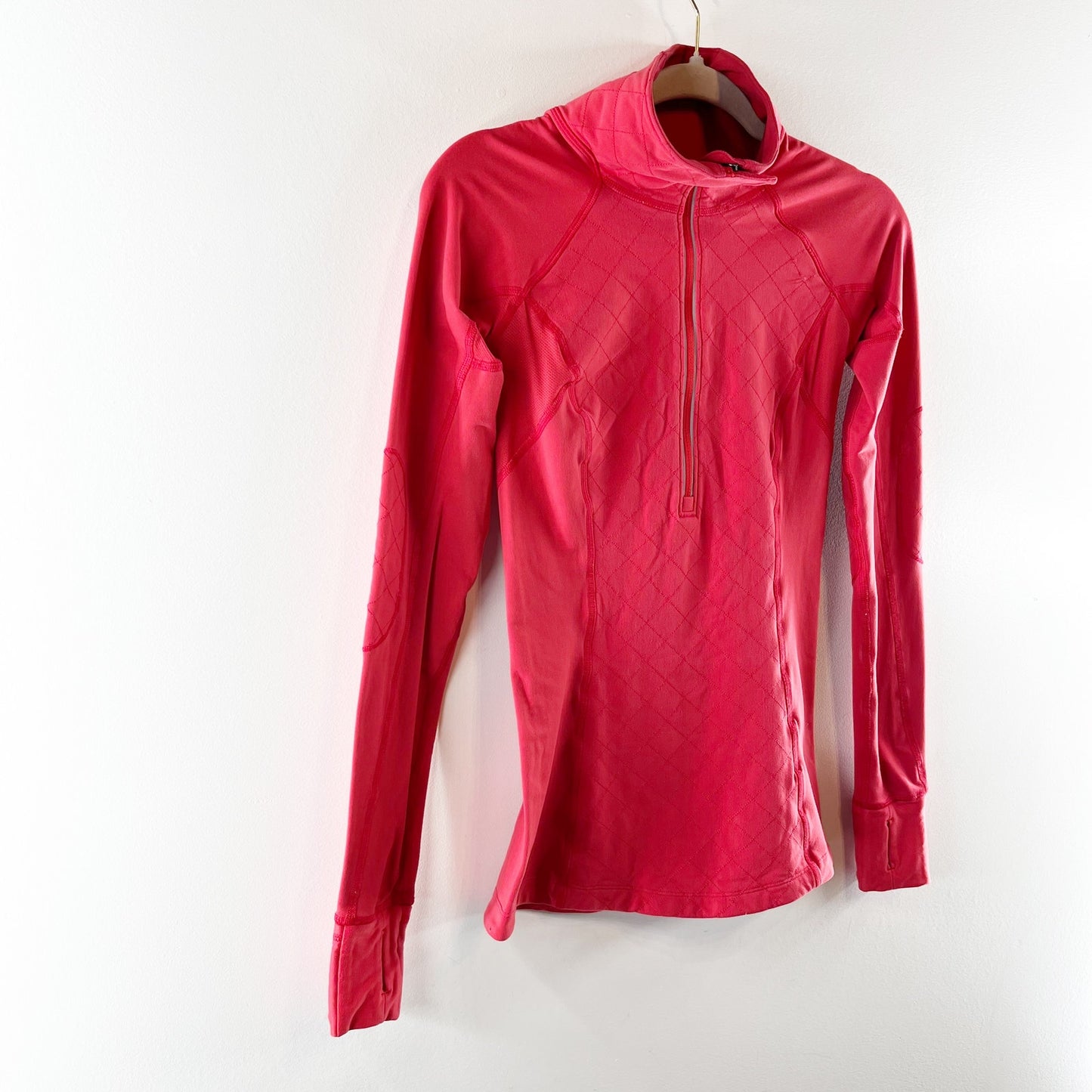 Lululemon Run Toasty Tech Long Sleeve 1/2 Zip Running Pullover Love Red 2