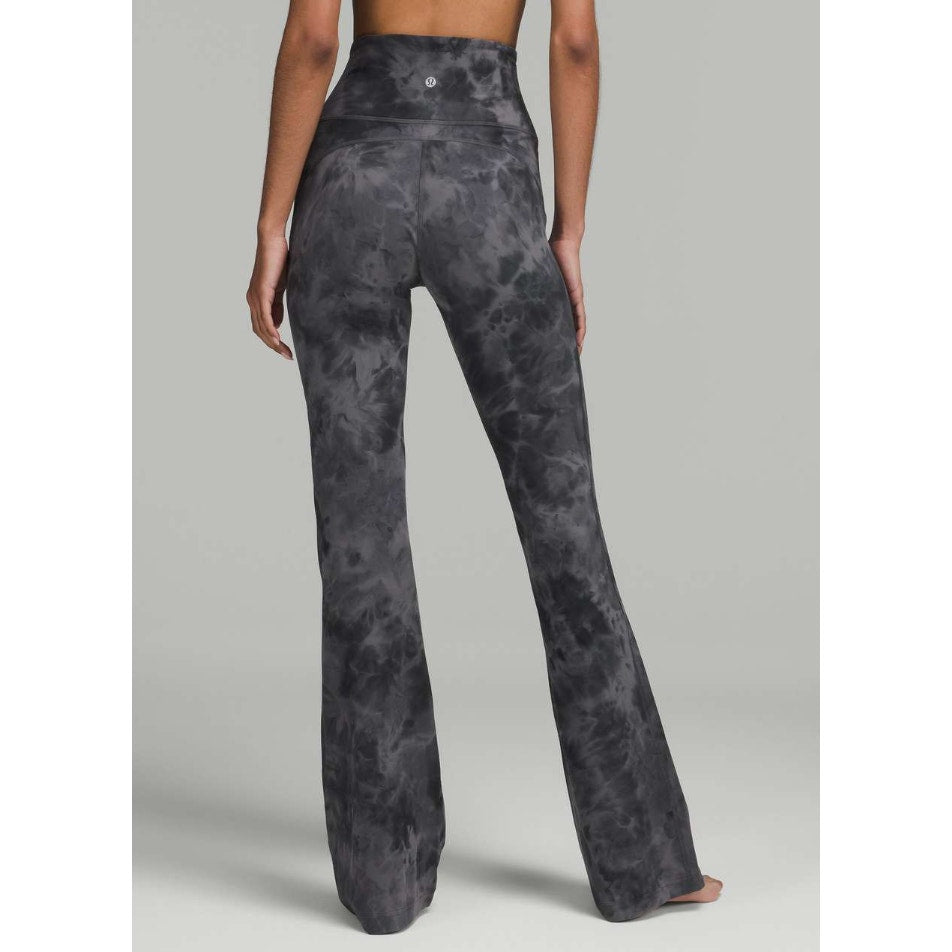 Lululemon Groove Super-High-Rise Flared Pant Nulu Diamond Dye Pitch Graphite 6