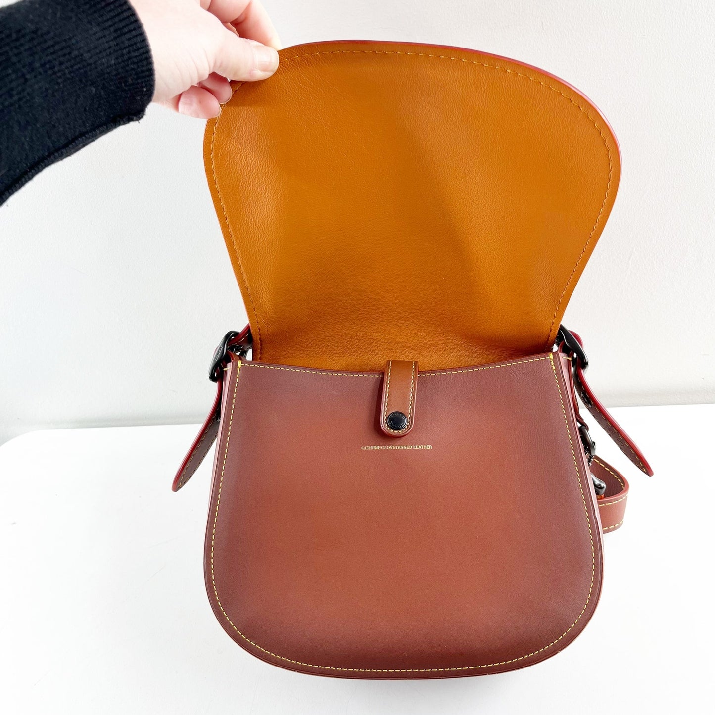 Coach 1941 Leather Saddle Bag 23 Purse Brown