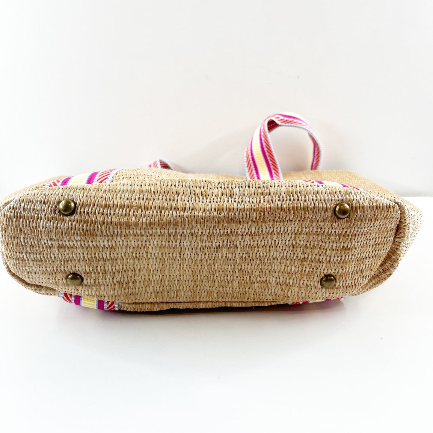 The Drop Tracy Large Tote Beach Bag Tan Pink