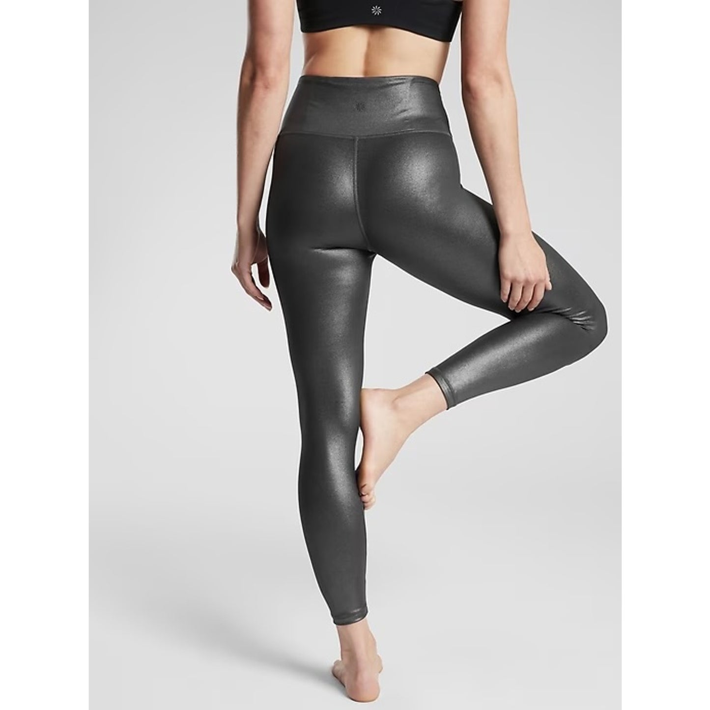 Athleta Elation Ultra High Rise Leggings in Shimmer Black Small