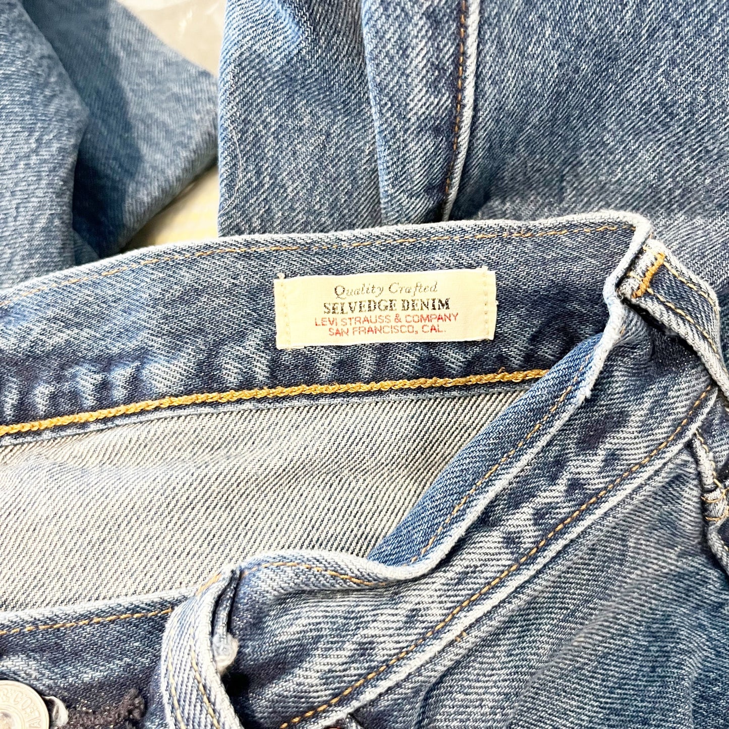 Levi's Original 501 100% Cotton Mid Rise Button Fly Denim Straight Jeans Blue 25