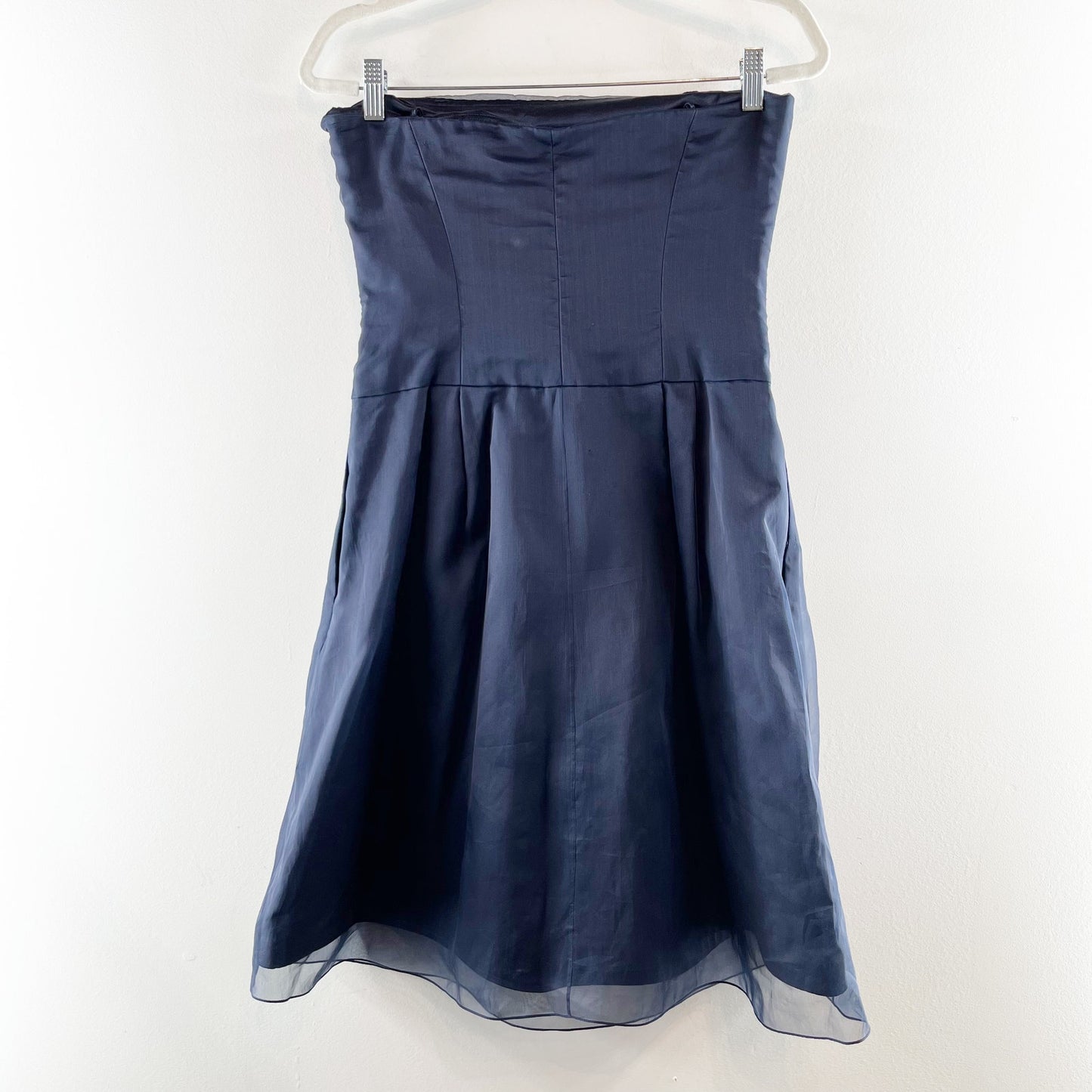 Ralph Lauren Strapless Tulle A Line Mini Dress Blue 6