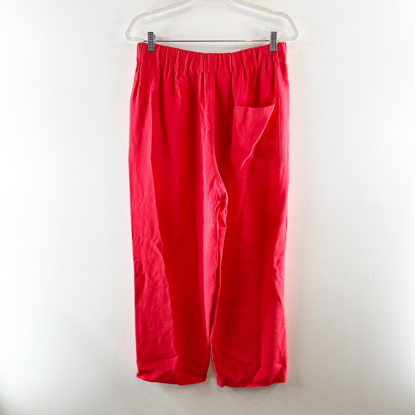 Missoni High Rise Elastic Waist Pull On Viscose Wide Leg Pants Red 44 / 12