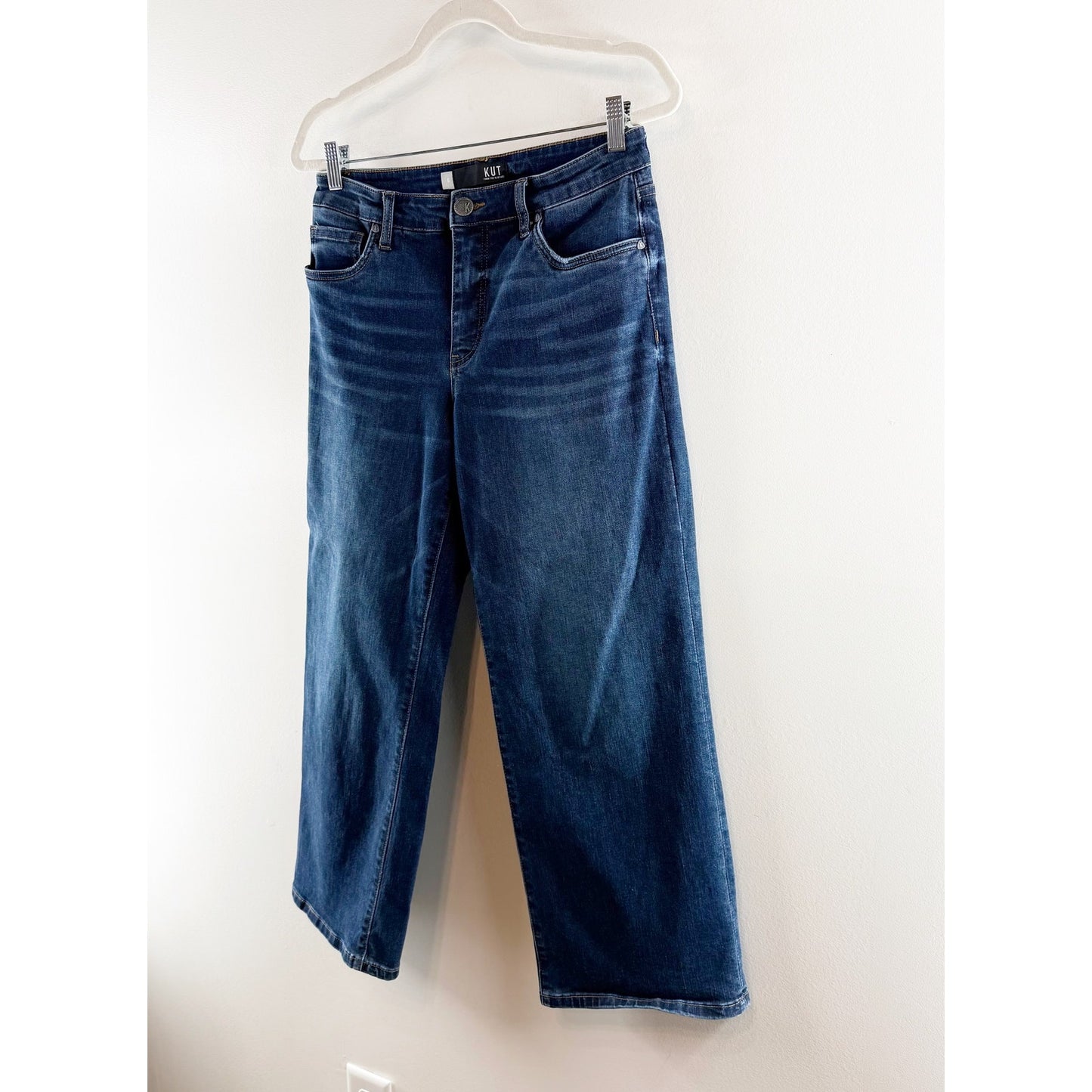 Kut From The Kloth Fab Ab Charlotte Culotte Cropped Jeans Blue 6