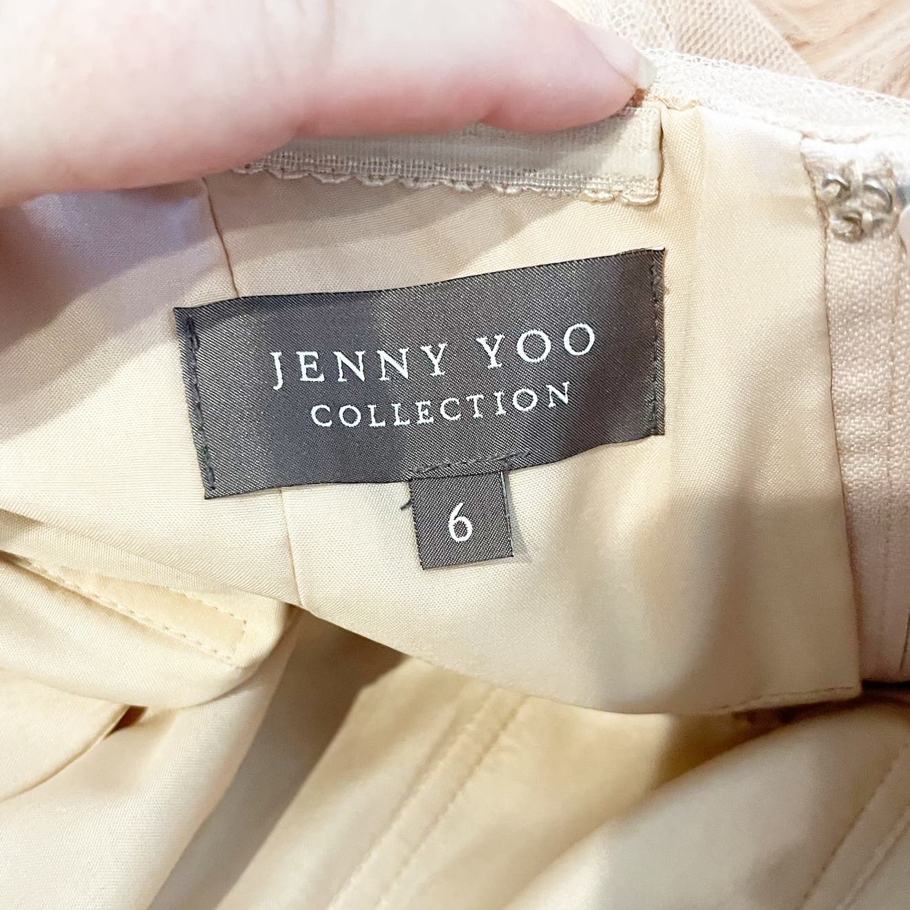 Jenny Yoo Collection Strapless Tulle Mini Dress Blush Pink 6