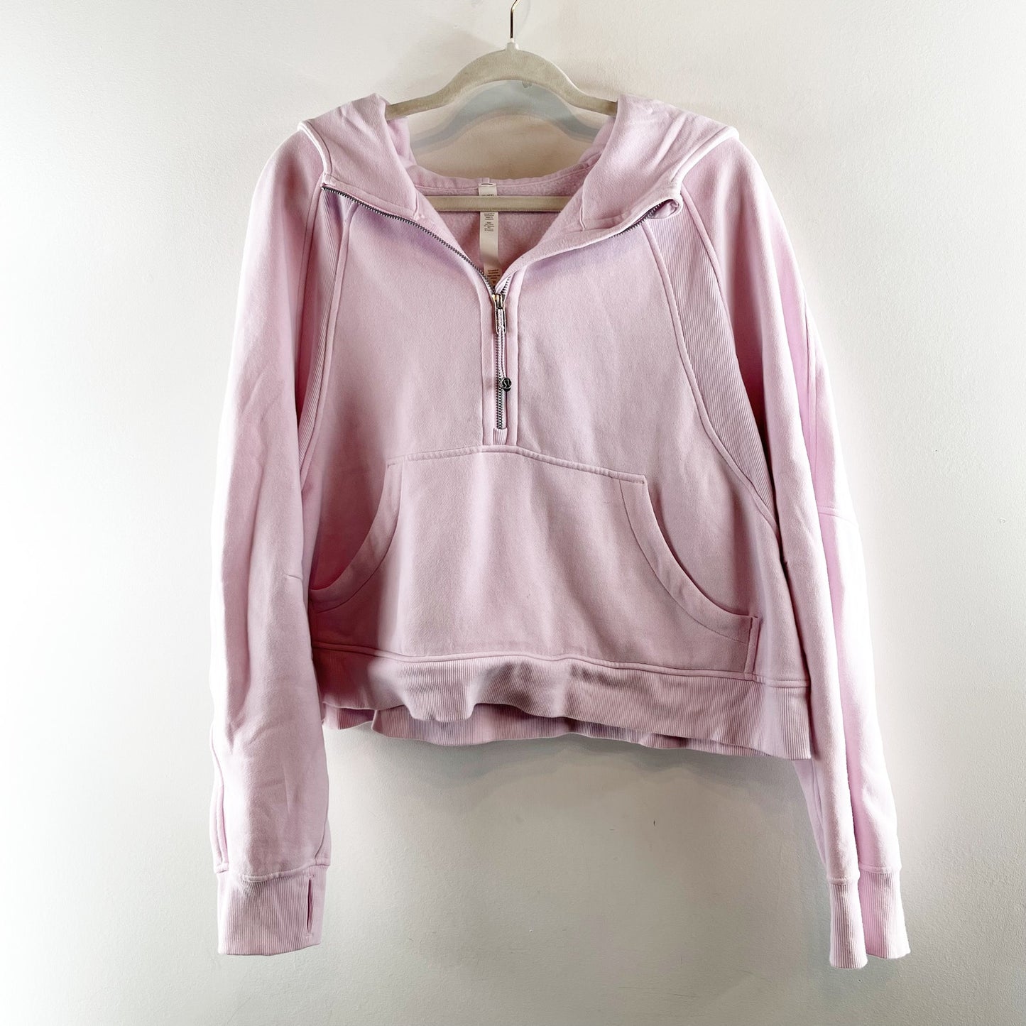 Lululemon Scuba Oversized Half-Zip Hoodie Sweatshirt Pink Peony XL / XXL