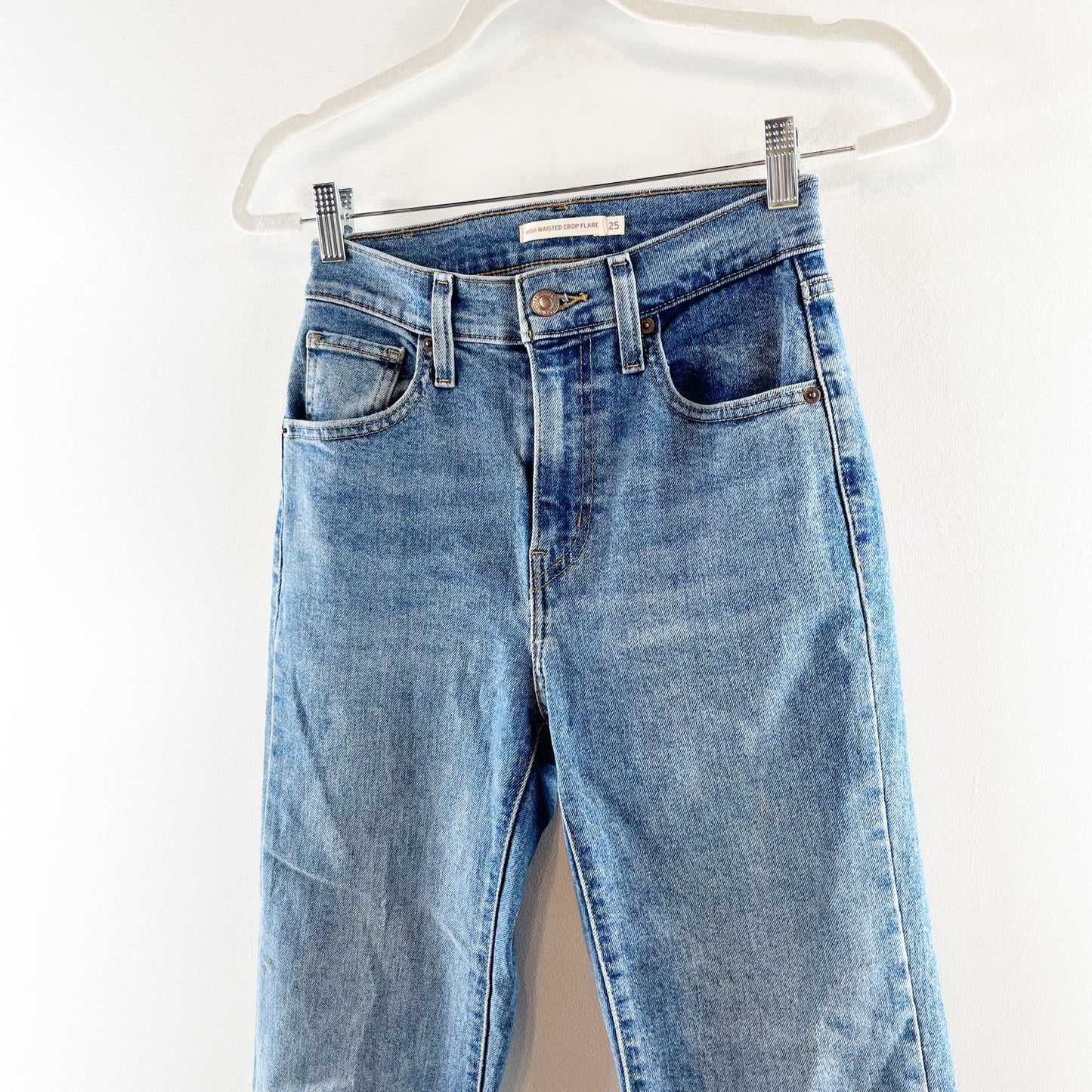 Levi's High Waisted Crop Flare Leg Jeans Blue 25 / 0