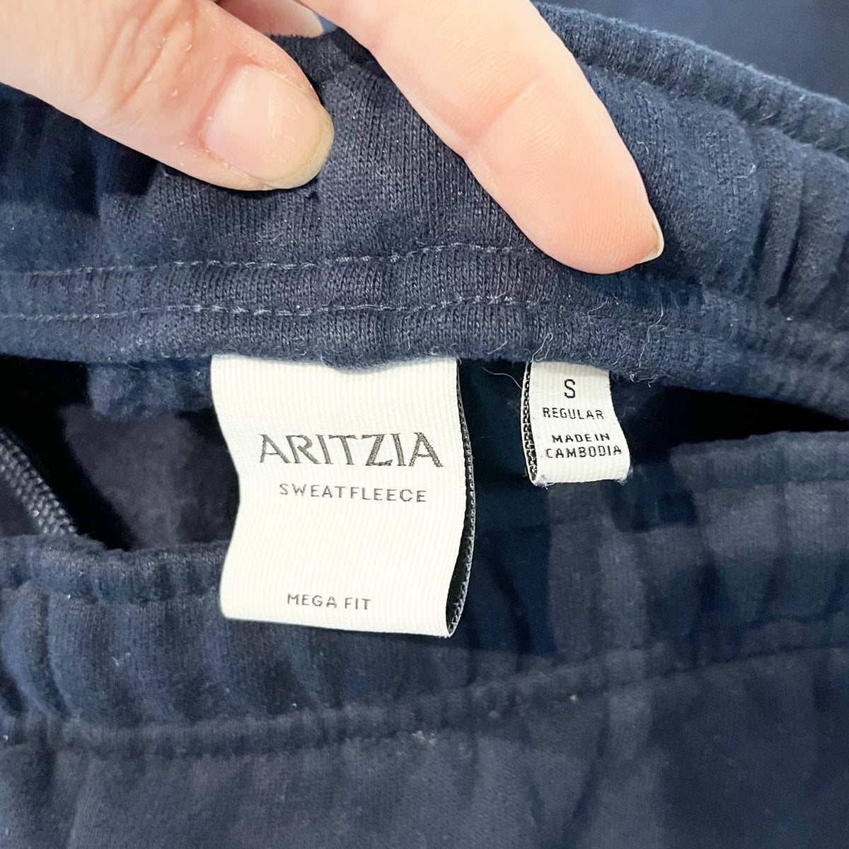 Aritzia Mega Fit Sweatfleece Straight Leg Sweatpants Admiral Navy Blue Small