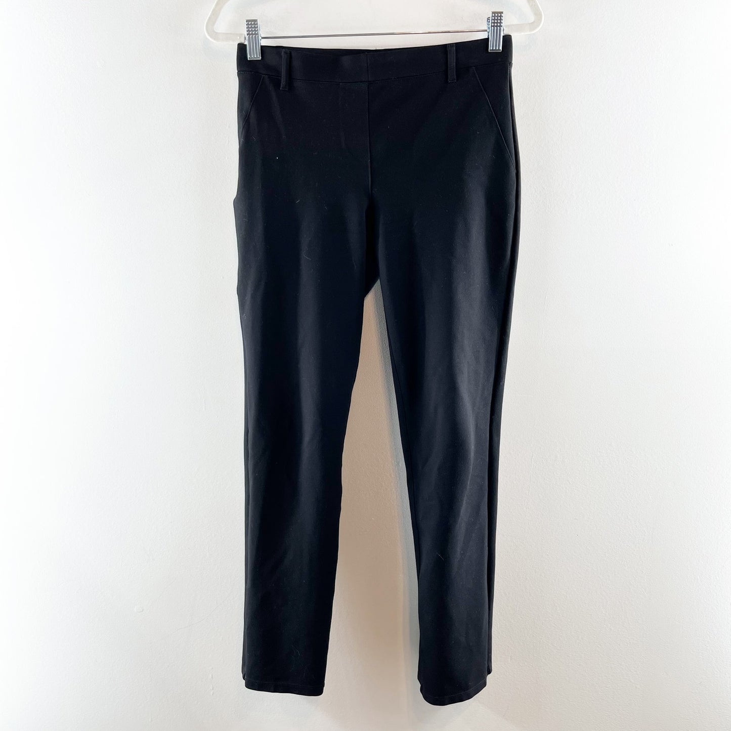 Quince Ultra Stretch Pointe Straight Leg Ankle Pants Black Small