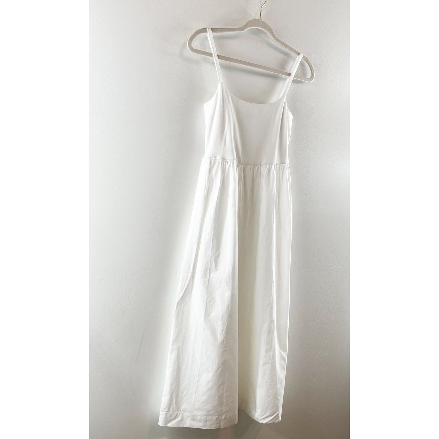 Old Navy Sleeveless Knit Woven Midi Dress White Small