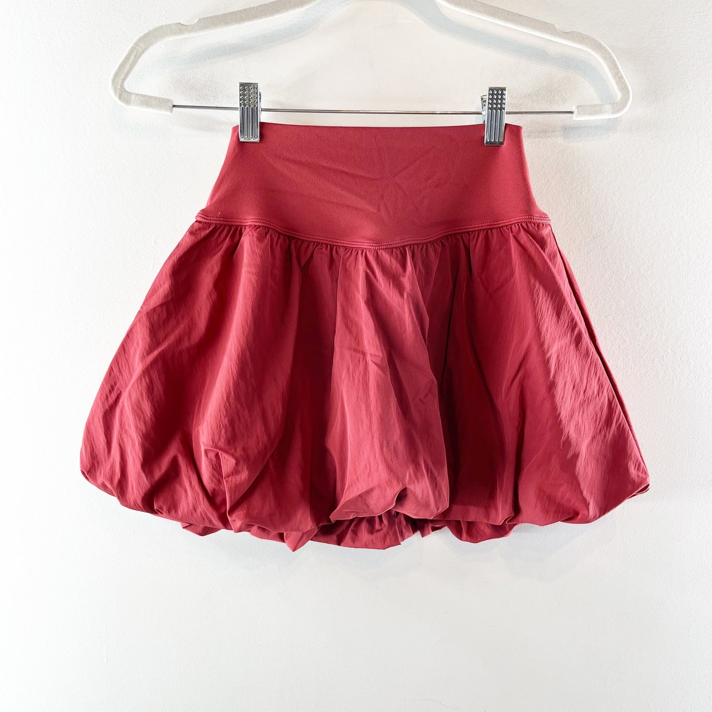 Aerie Offline Real Me Bubble Mini Skort Skirt Summer Burgundy Red Small