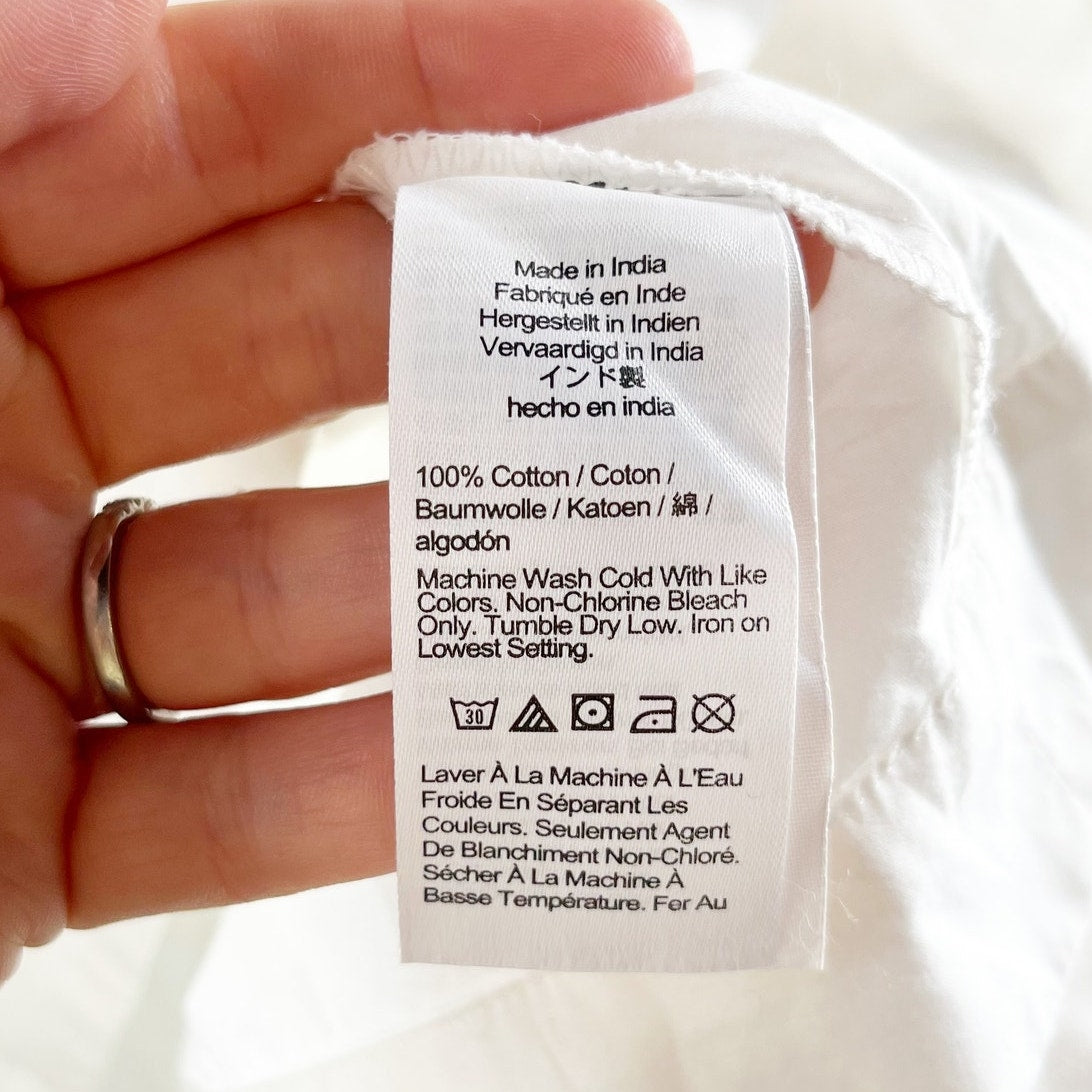 J.Crew Scoopneck Shift Dress in Cotton Poplin White Small