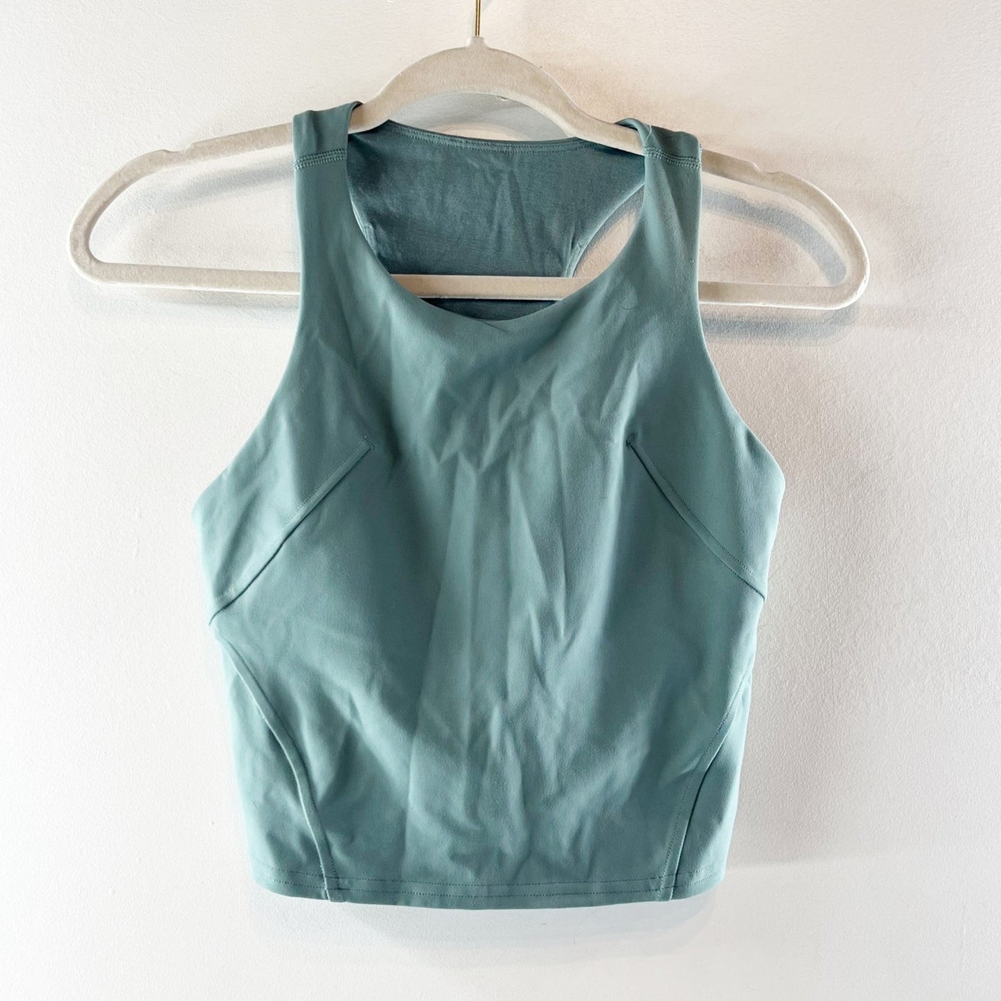 Lululemon Invigorate Crop Training Tank Top Tidewater Teal Green 6