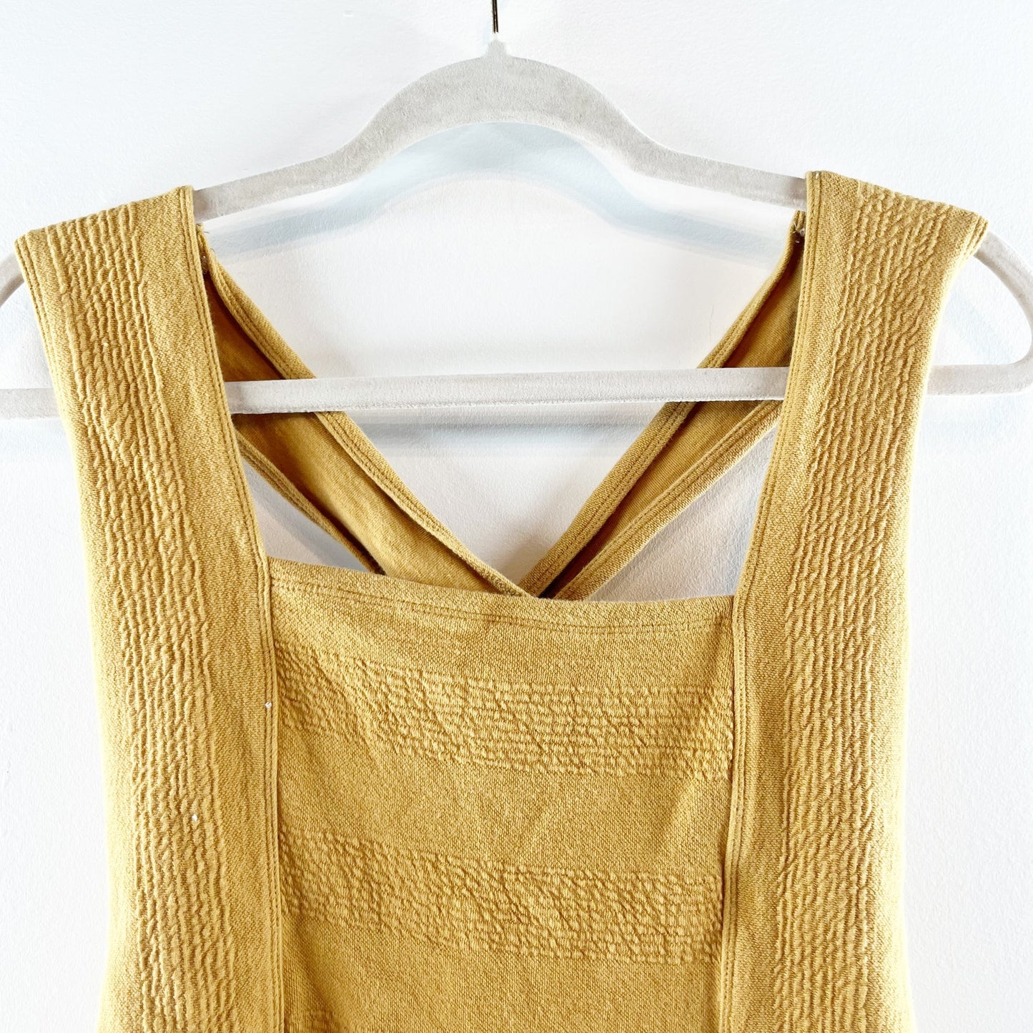 Maeve Anthropologie Stephie Sleeveless Cross Back Tank Top Gold Yellow Small