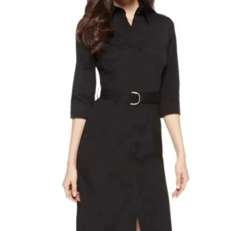 Hugo Boss Dashina 2 Button Up Shirtdress Black 6