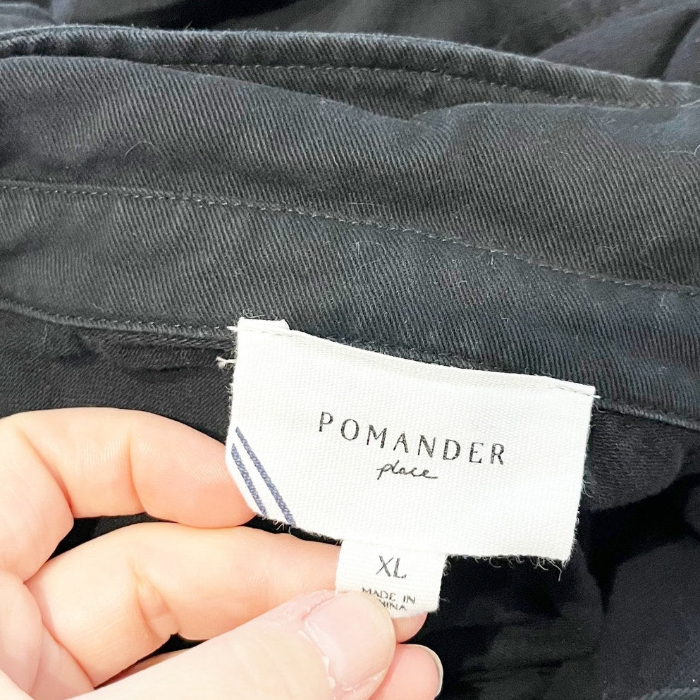 Pomander Place Tuckernuck Long Sleeve Polo Shirt Black XL