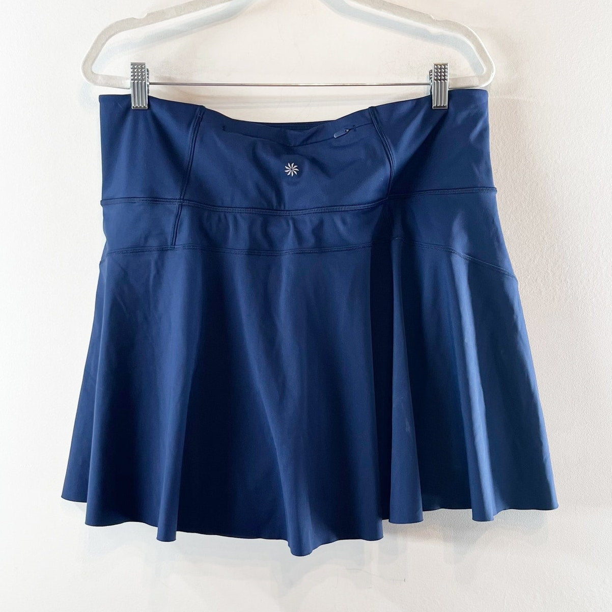 Athleta Ace High Rise A Line Tennis Mini Skirt 15.5" Navy Blue 1X