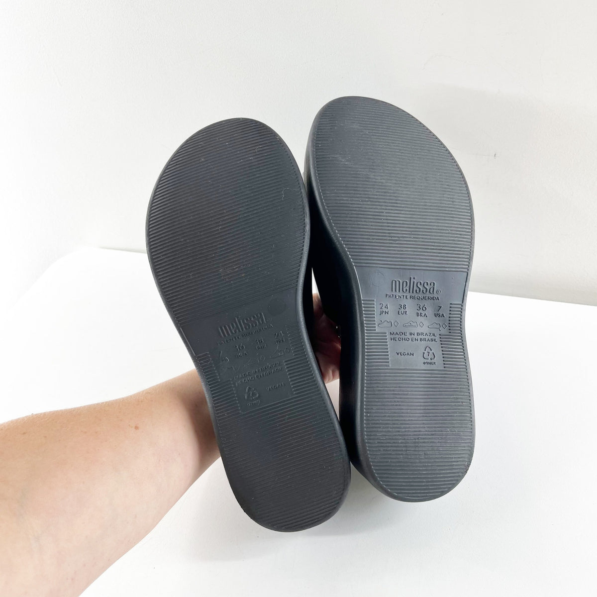 Melissa Becky Platform Slide Sandals Black