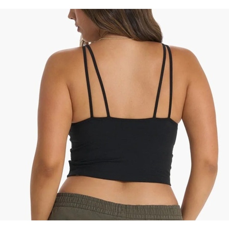 Vuori Halo Performance Crop Tank Top Black Small