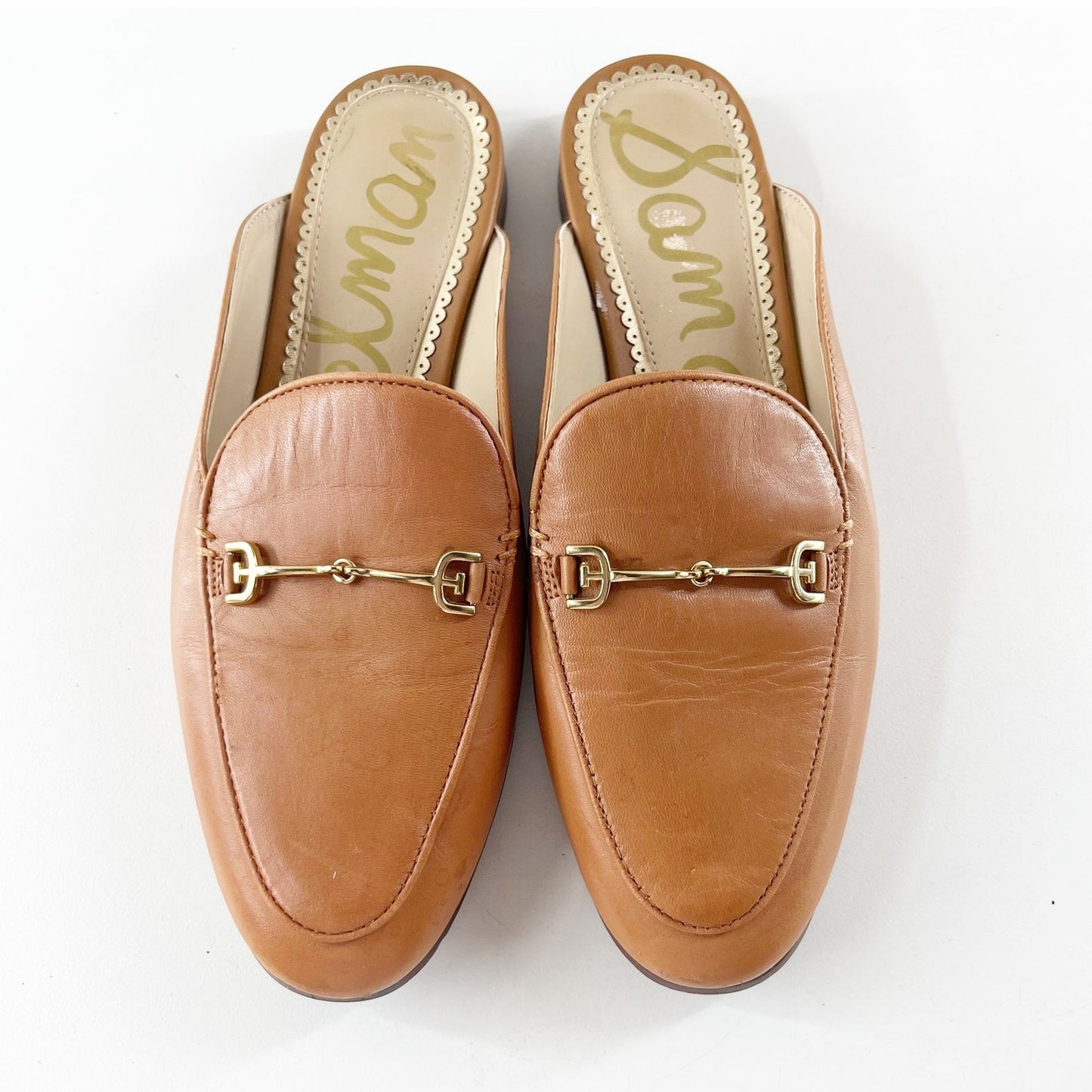 Sam Edelman Leather Linnie Bit Mule Loafers Brown 6.5