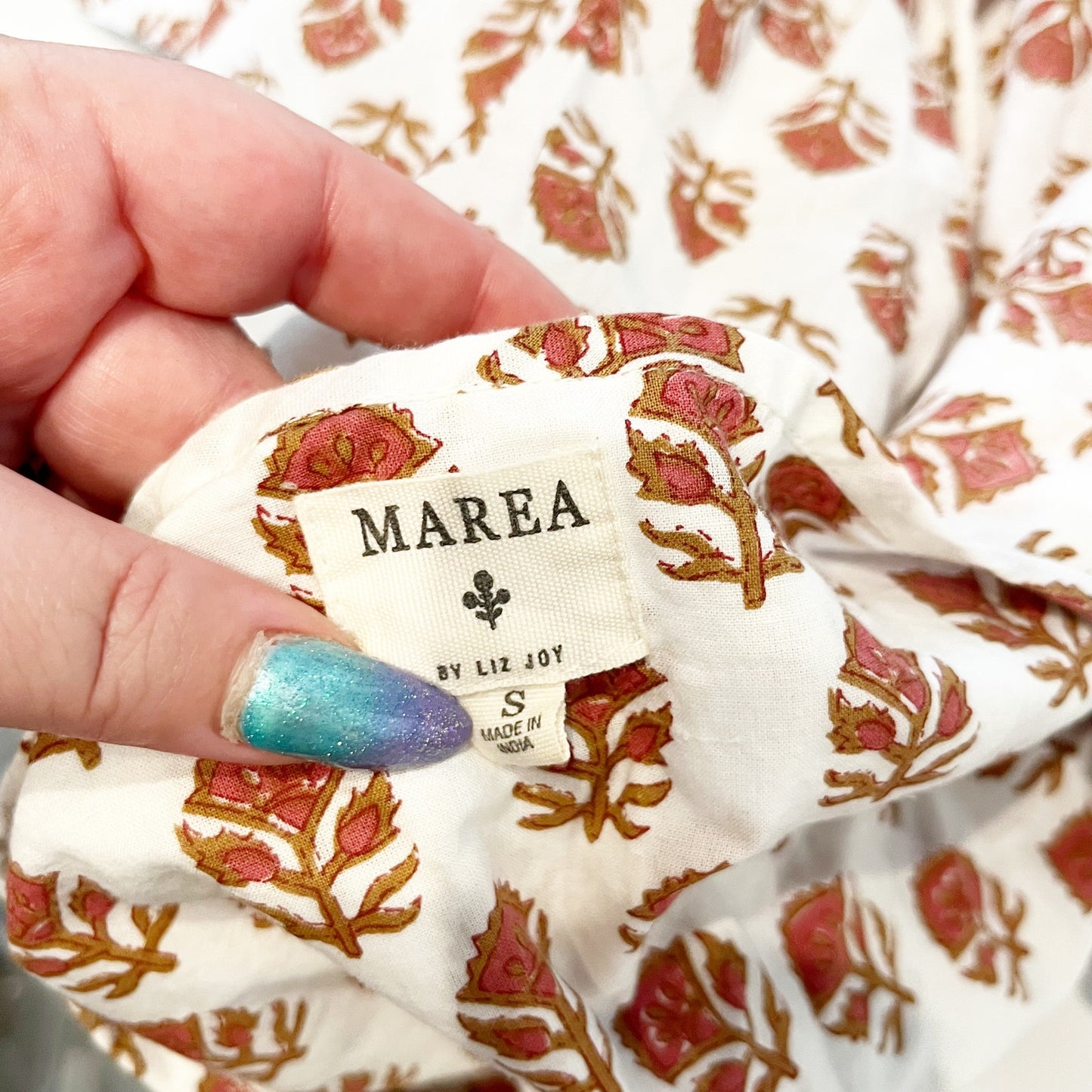 Marea Steph Shell Top Blouse in Bordeau White Small