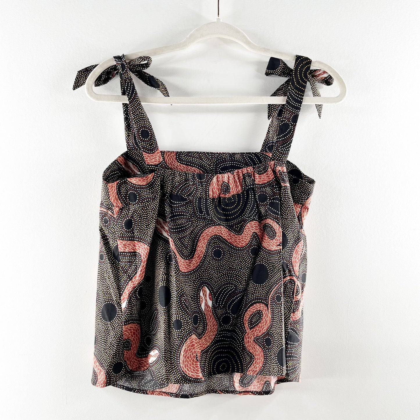 Corey Lynn Calter Anthropologie Macy Cotton Poplin Tank Top Black Pink XS