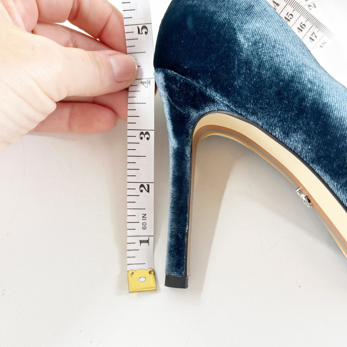 Sam Edelman Hazel Velvet Pointed Toe Stiletto Heel Pumps Deep Sapphire Blue 8