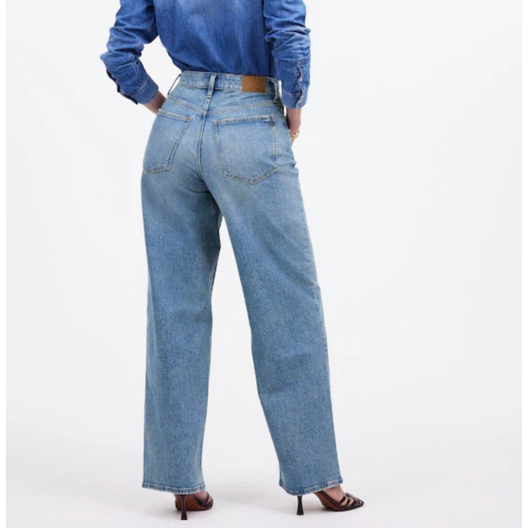 Madewell The Curvy Perfect Vintage High Rise Wide-Leg Jeans Blue Enmore Wash 28