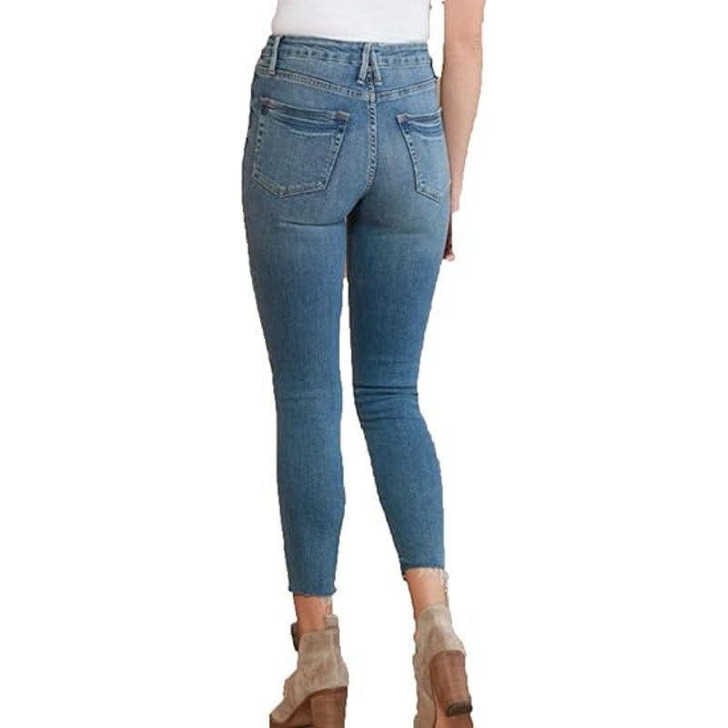 Good American Good Legs High Waisted Denim Crop Skinny Jeans Blue473 Size 8 / 29