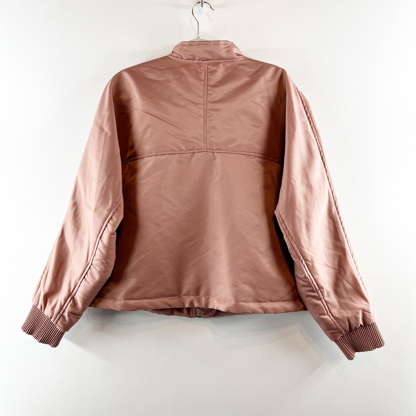 Anthropologie '98 Bomber Coat Jacket Dusty Pink Rose Medium