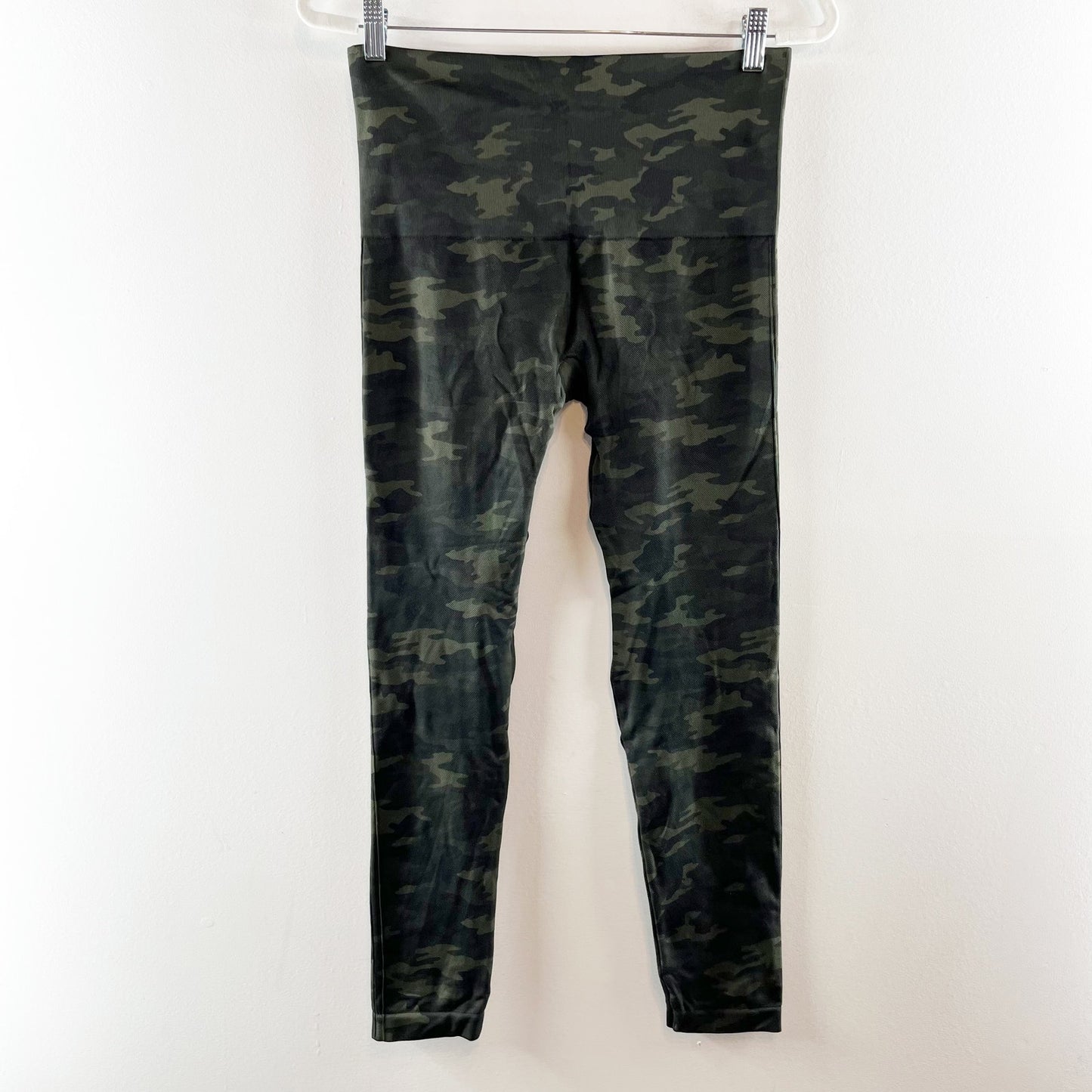 Spanx High Rise Compression Seamless Full Length Camo Leggings Green XL