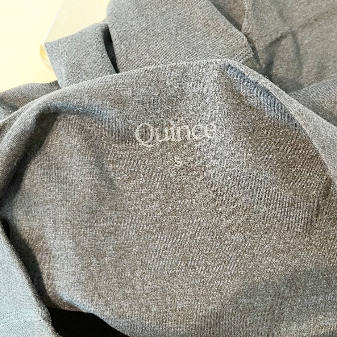 Quince Ultra Soft Cropped Bootcut High Rise Leggings Pants Navy Blue Small