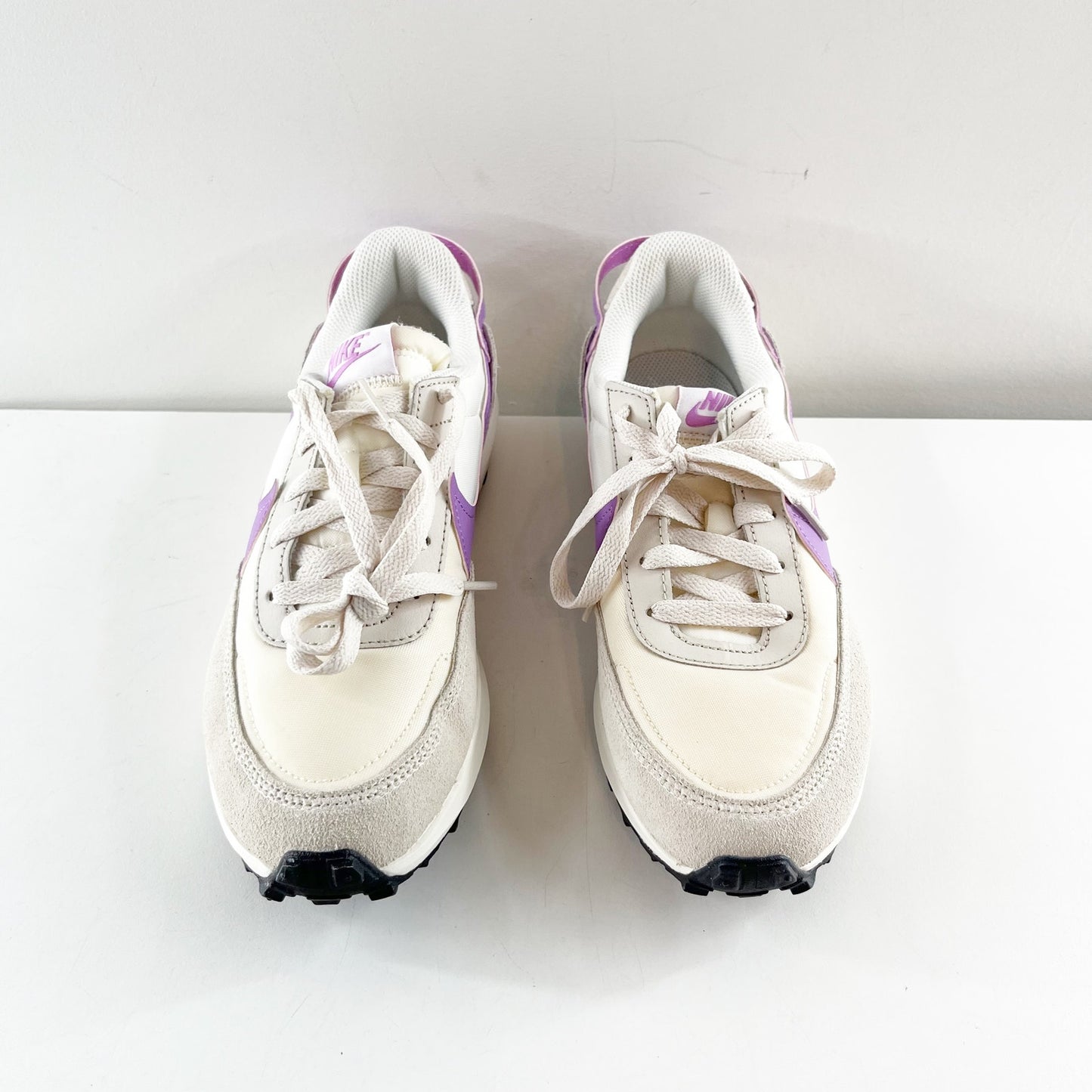 Nike Waffle Debut Running Sneakers Shoes White Cream Purple 7.5