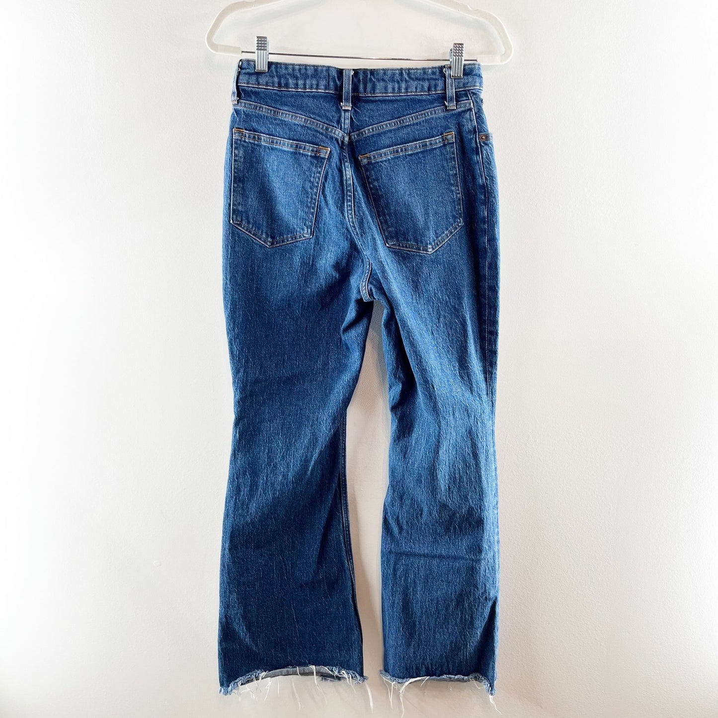 Abercrombie High Rise Vintage Flare Jeans Curve Love Dark Wash Blue 8 Short