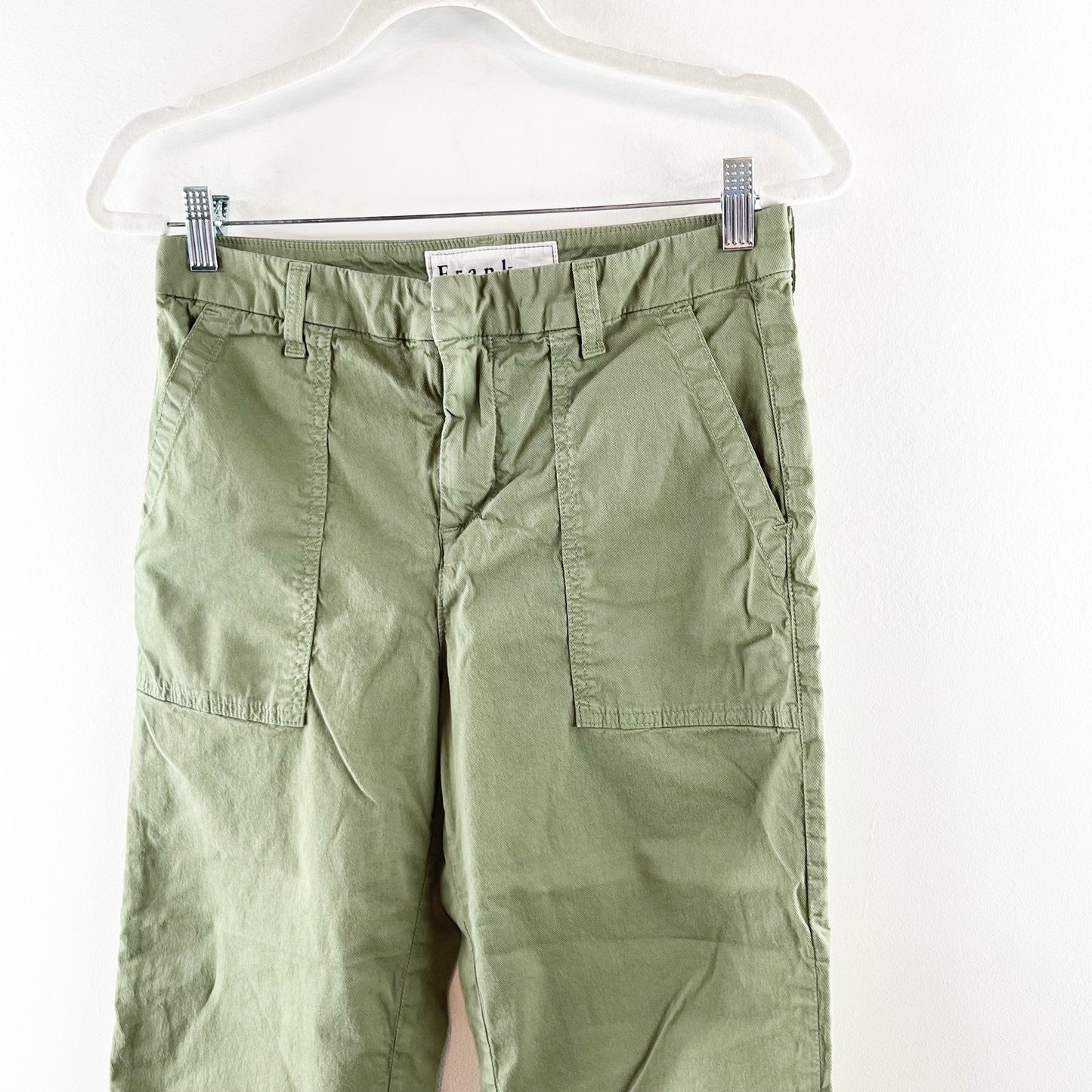 Frank & Eileen Blackstone Slim Cropped Utility Pants Army Green 6