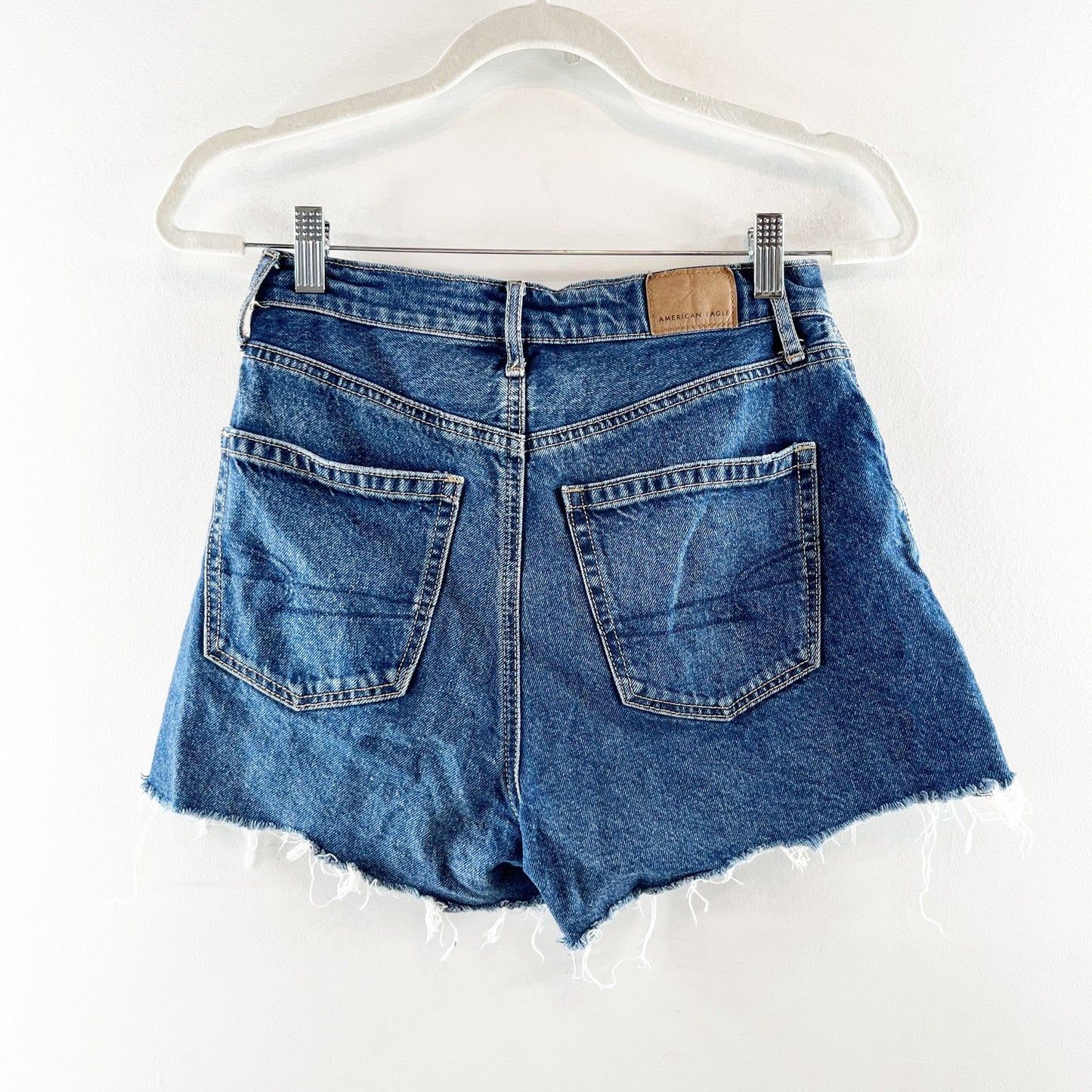 American Eagle Outfitters Highest Rise 90's Denim Boyfriend Shorts Blue 4