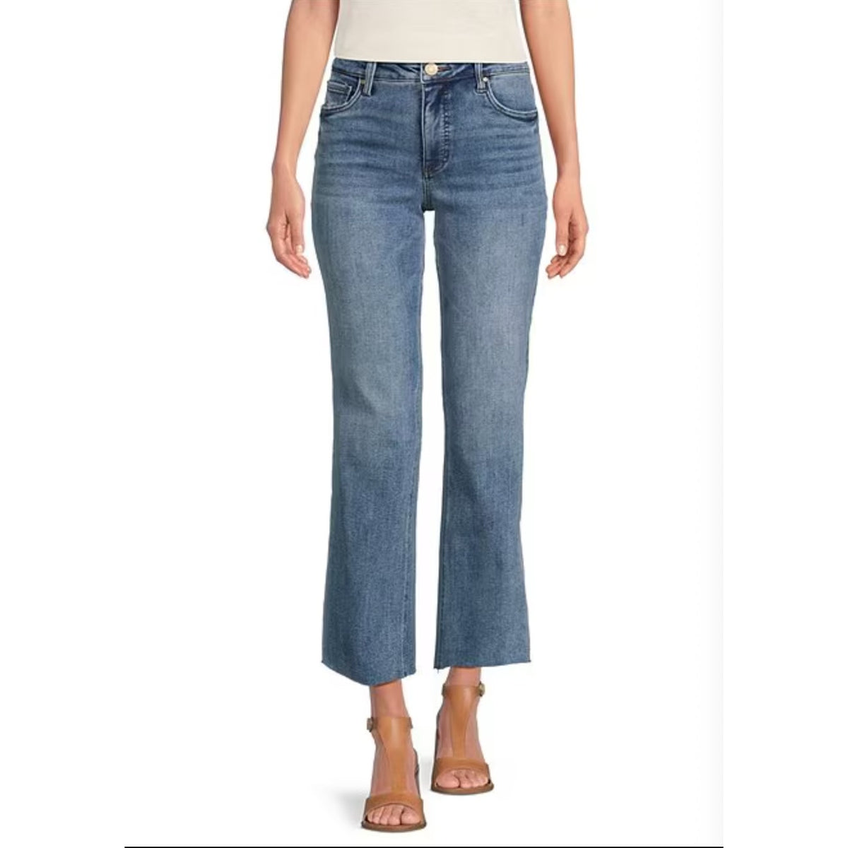 Kut From The Kloth Kelsey Mid Rise Ankle Flare Jeans Blue 4