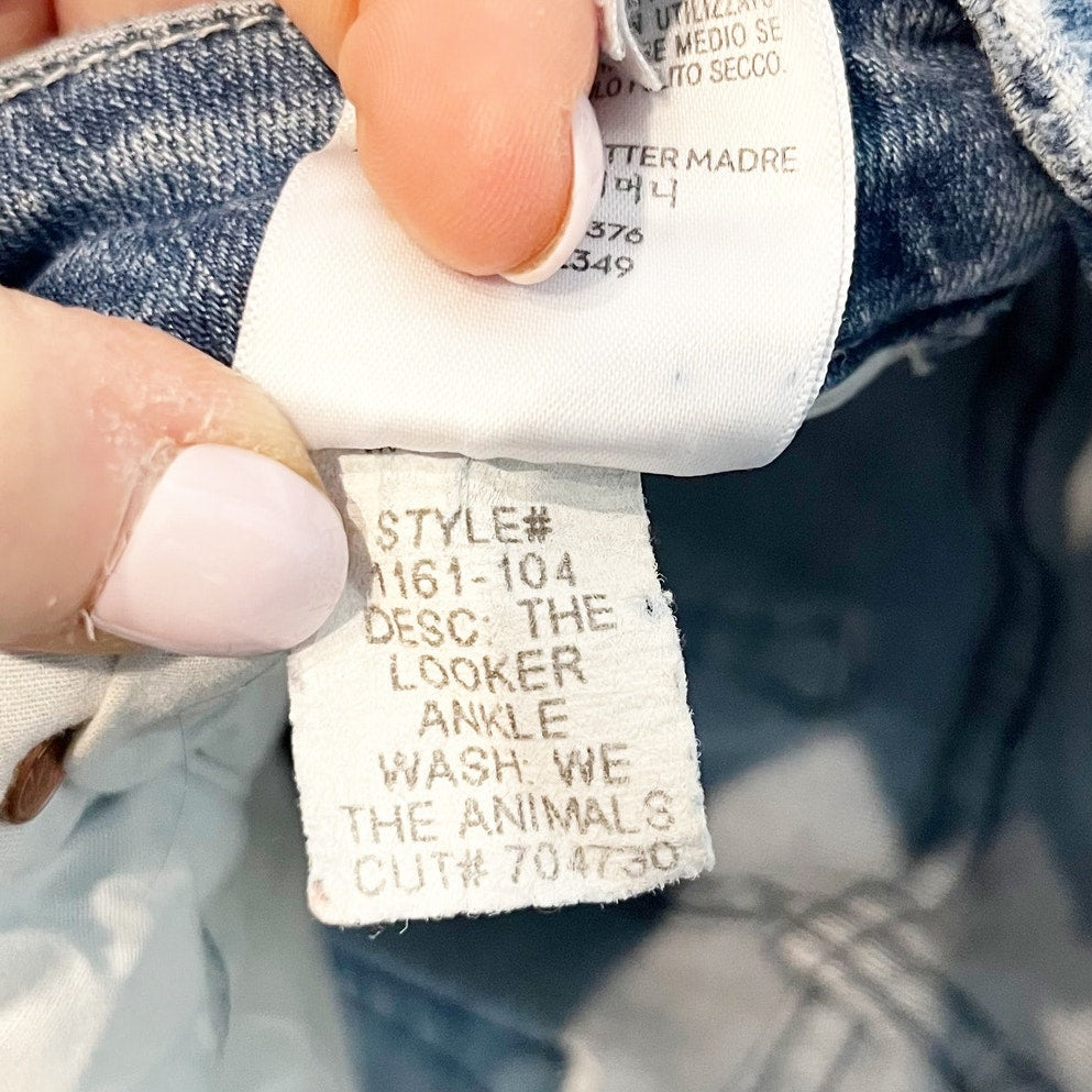Mother The Mid Rise Looker Ankle Skinny Jeans Blue We The Animals