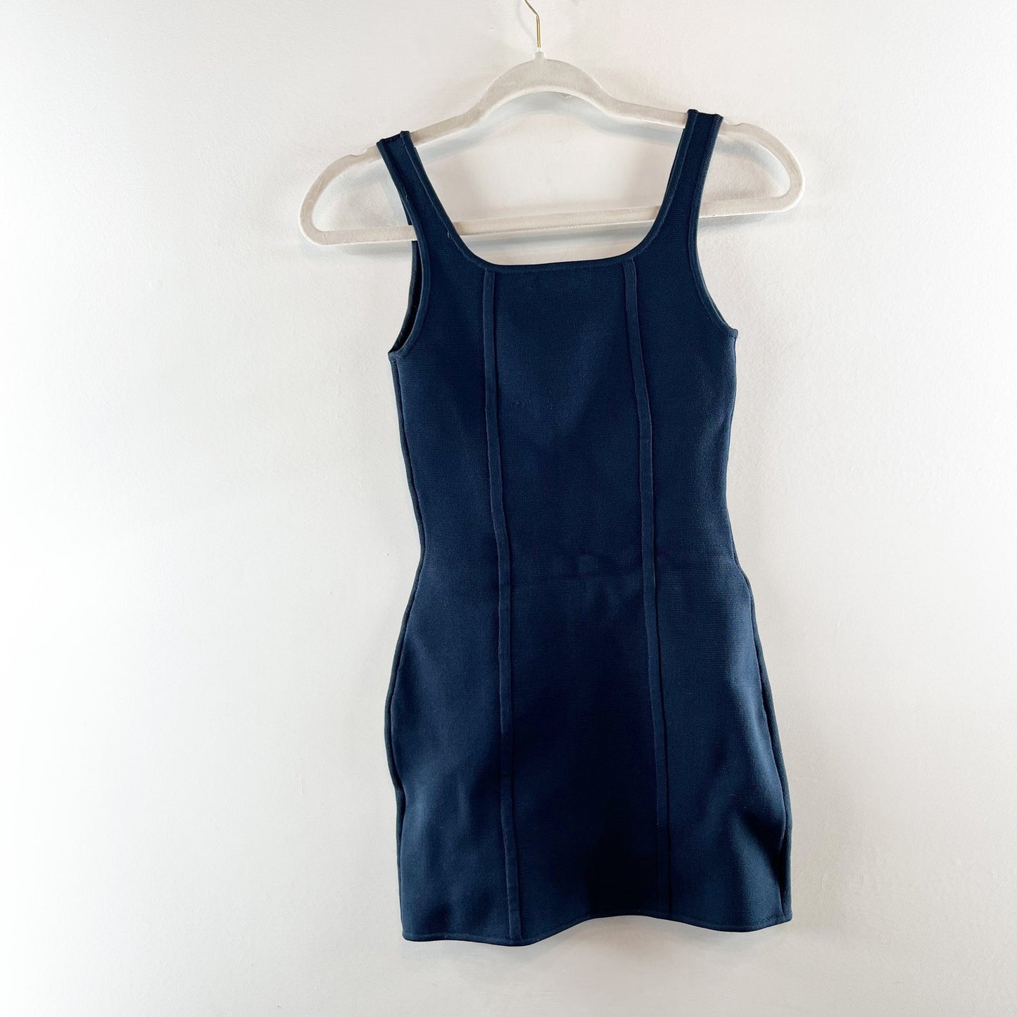 Aritzia Babaton Sculpt Knit Bustier Bodycon Bandage Mini Dress Navy Blue XXS
