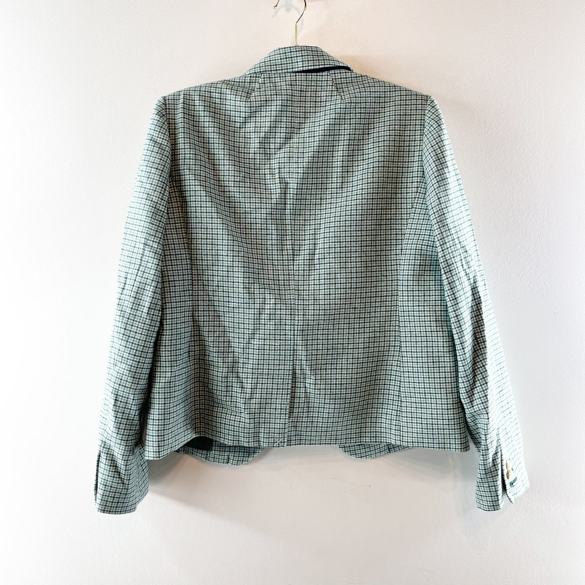 J. Crew Herringbone Wool Blend Schoolboy Blazer Jacket Green 14