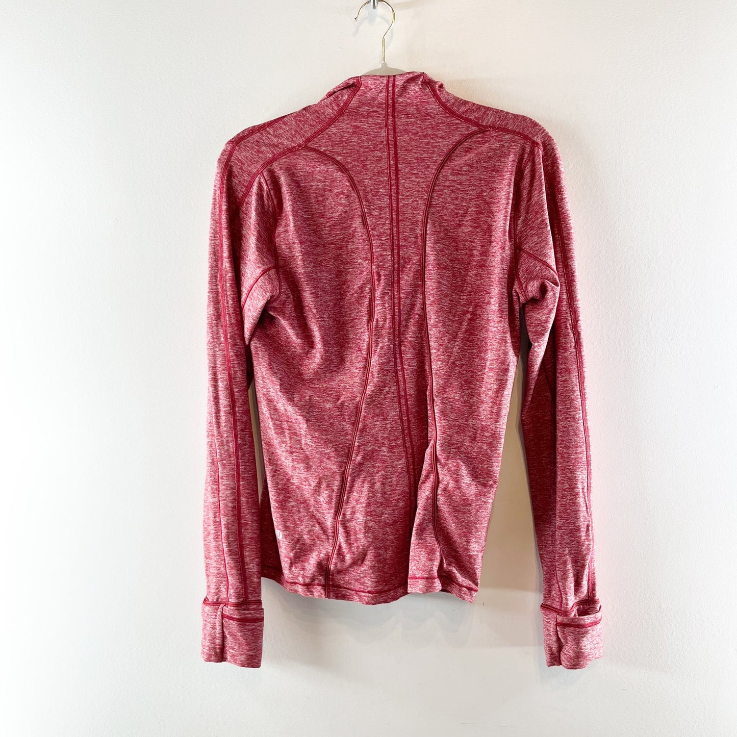 Lululemon Run Briskly 1/2 Zip Pullover Jacket Heathered Dark Sport Red 8