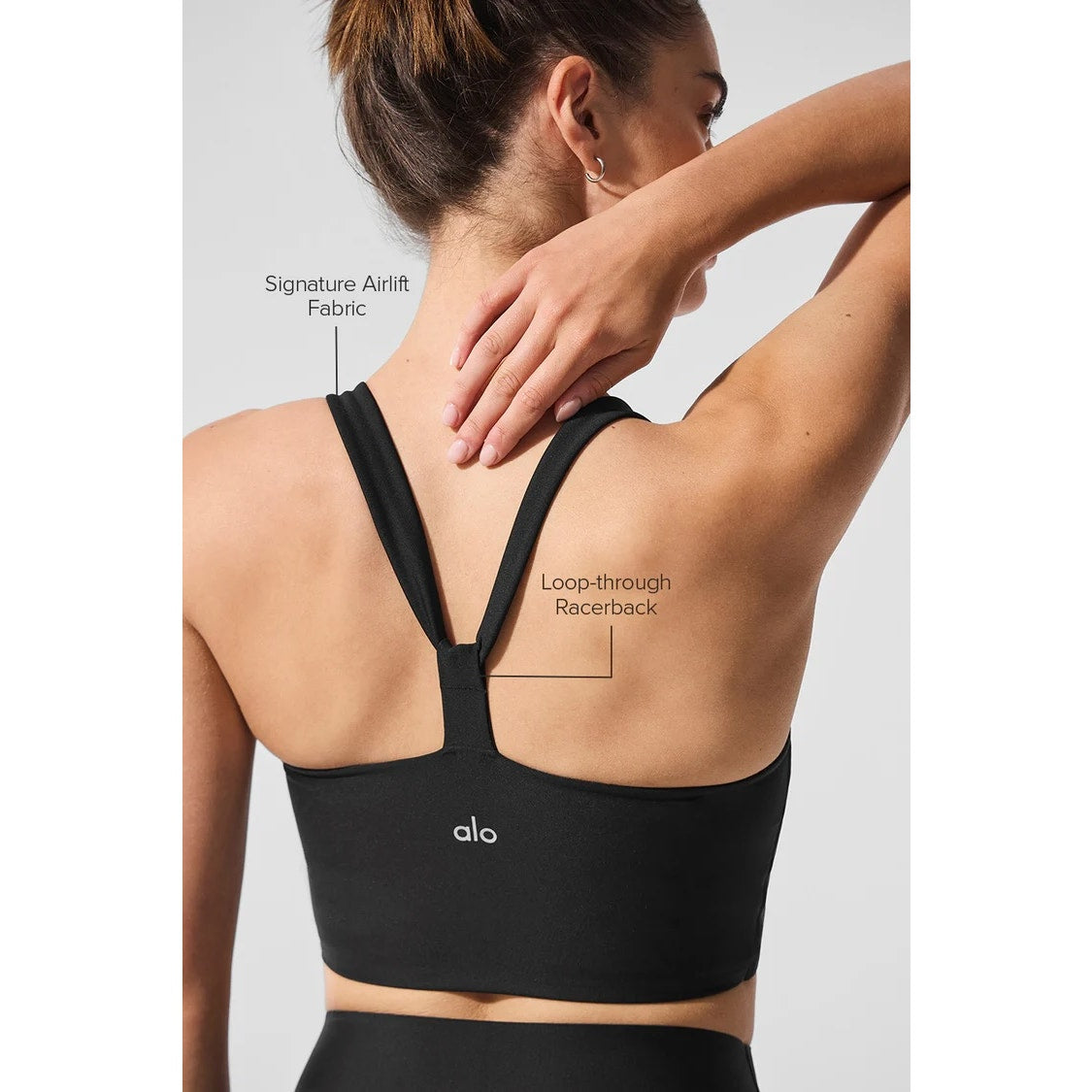 Alo Airlift Sleek Bra Tank Top Black Small