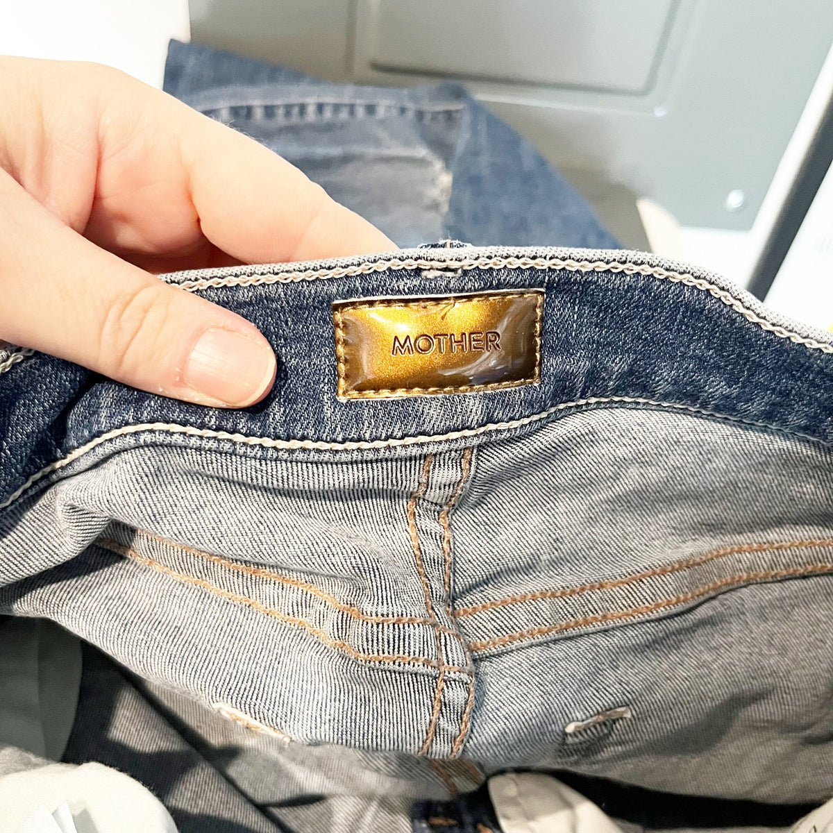 Mother The Insider High Waisted Crop Step Chew Hem Jeans Dancing On Coals 25