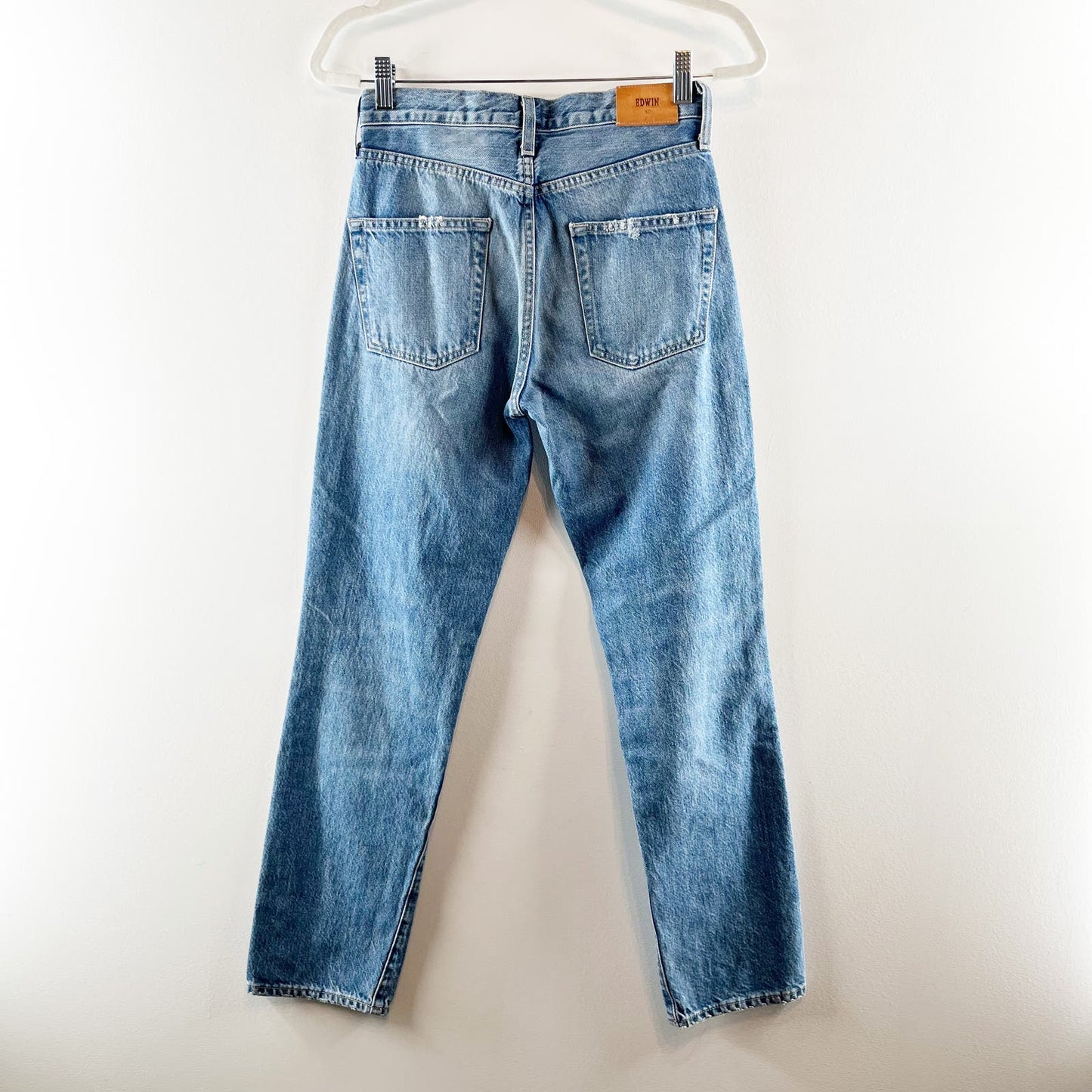 Edwin Cai Straight Leg High Rise Button Fly Jeans Blue 25 / 0