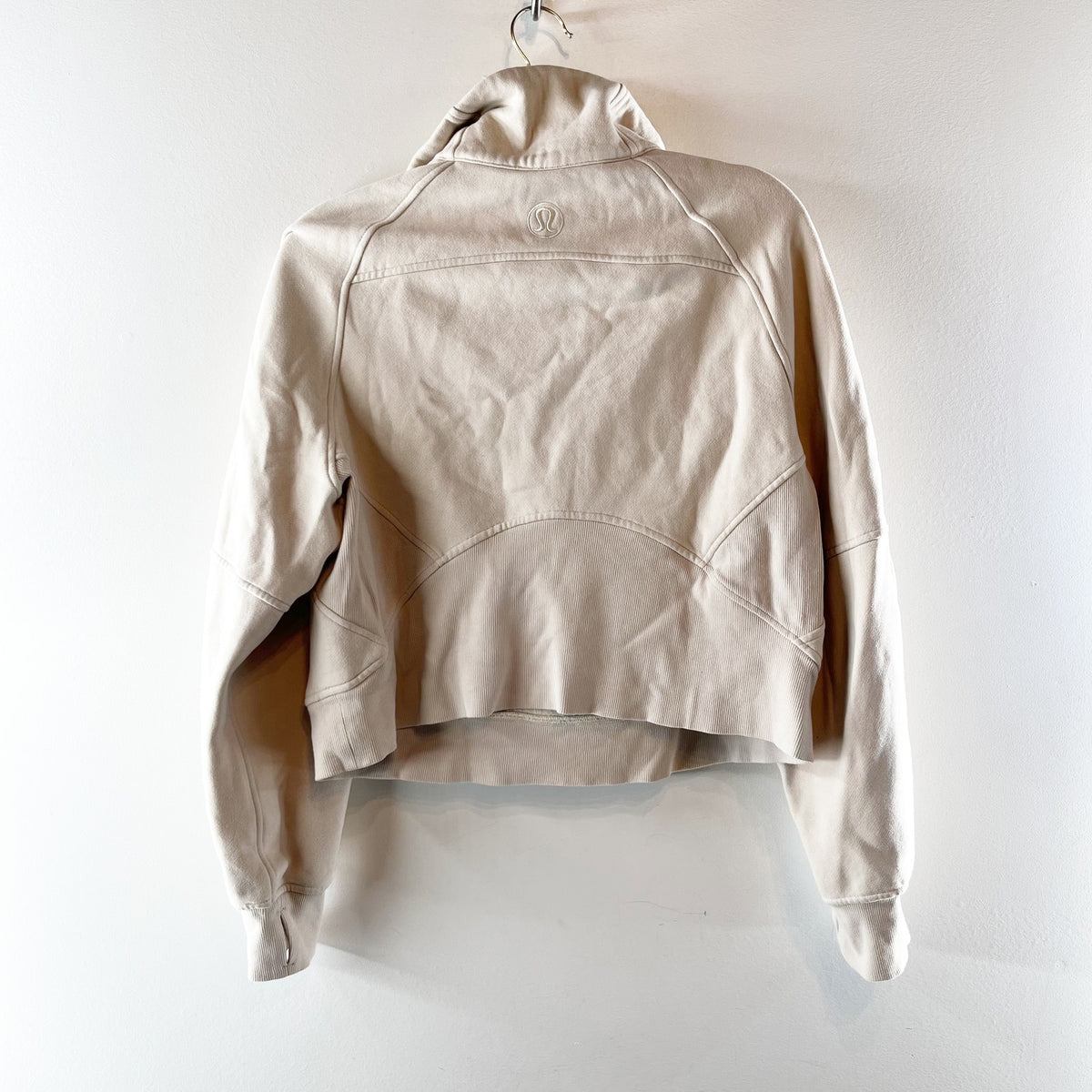 Lululemon Scuba Oversized Funnel Neck Half Zip Sweatshirt Trench Tan XS / S