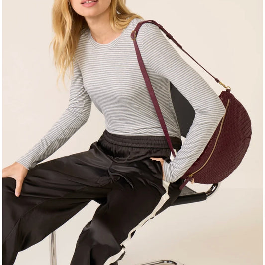 Splendid Gray Striped Bamboo Long Sleeve Tee Top Small